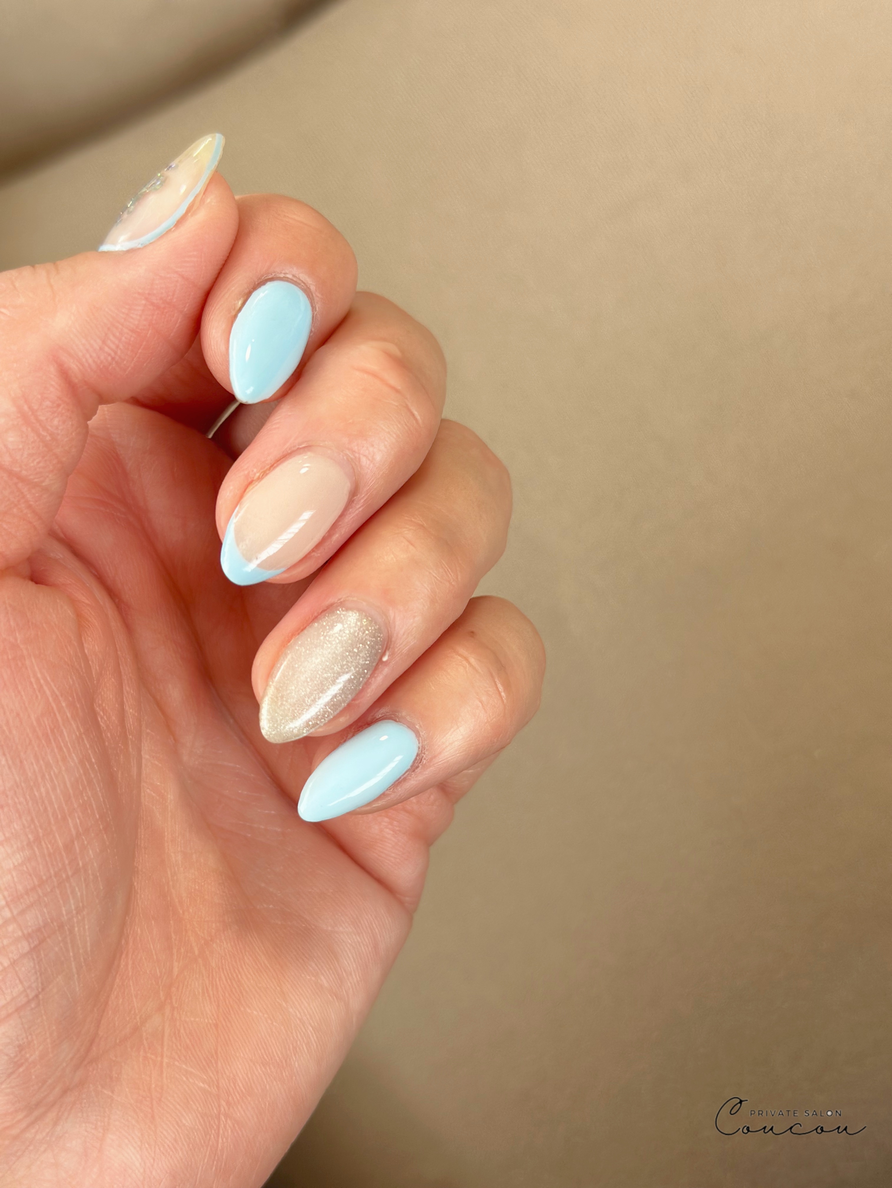 #ジェルネイル,#ワンカラーネイル,#パステルカラーネイルのネイルデザイン