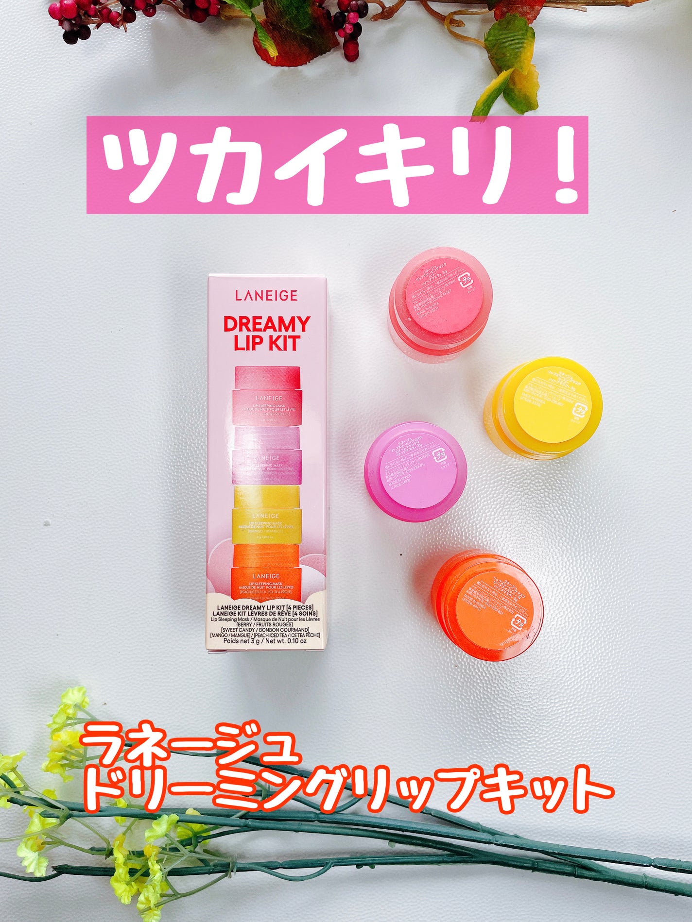 リップスリーピングマスク ドリーミーリップキット/LANEIGE/その他キットセットを使ったクチコミ(1枚目)