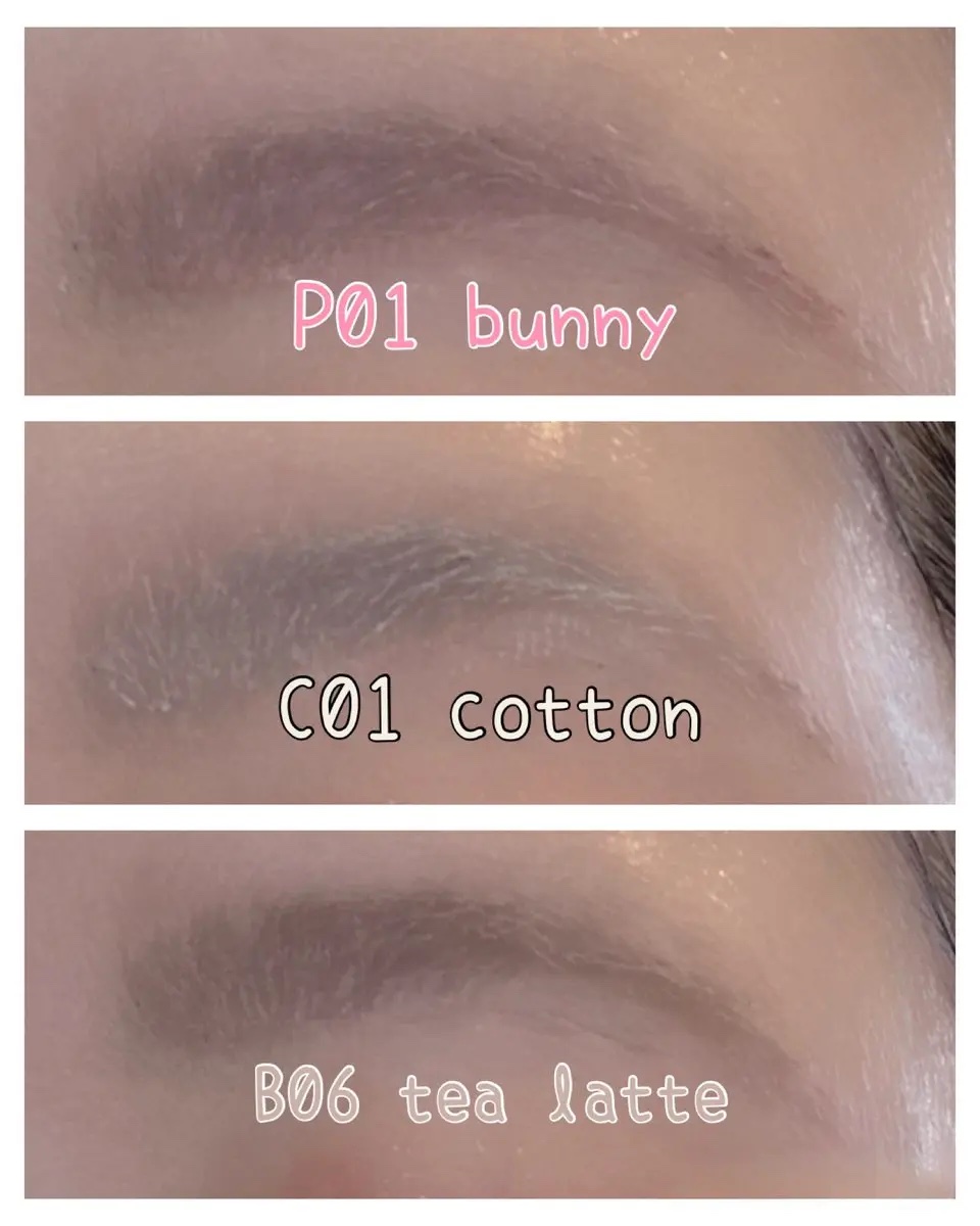 インスパイアスキニーブロウカラ/mude./眉マスカラを使ったクチコミ（3枚目）