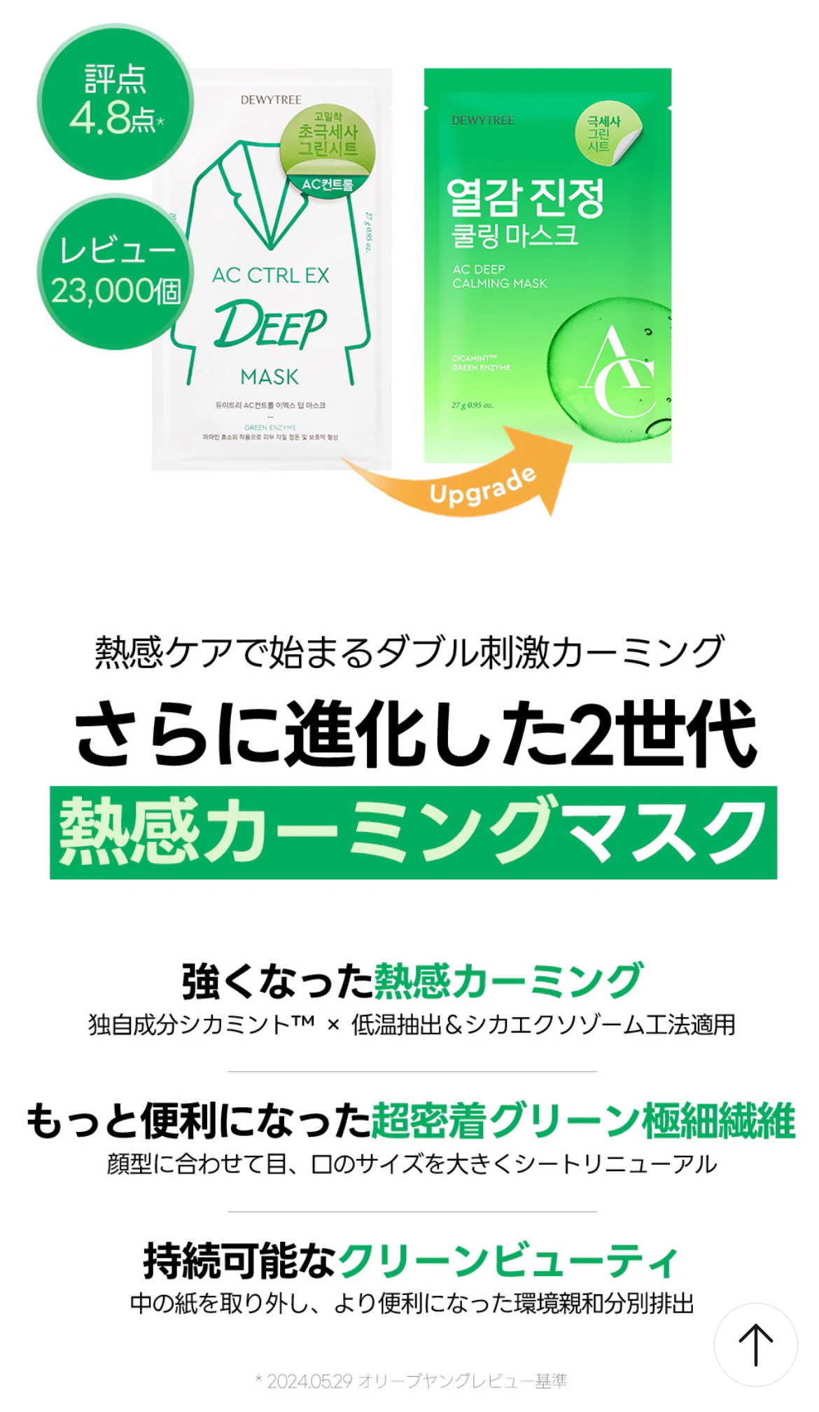 ACディープ クールカーミング マスク/DEWYTREE/シートマスク・パックを使ったクチコミ（3枚目）