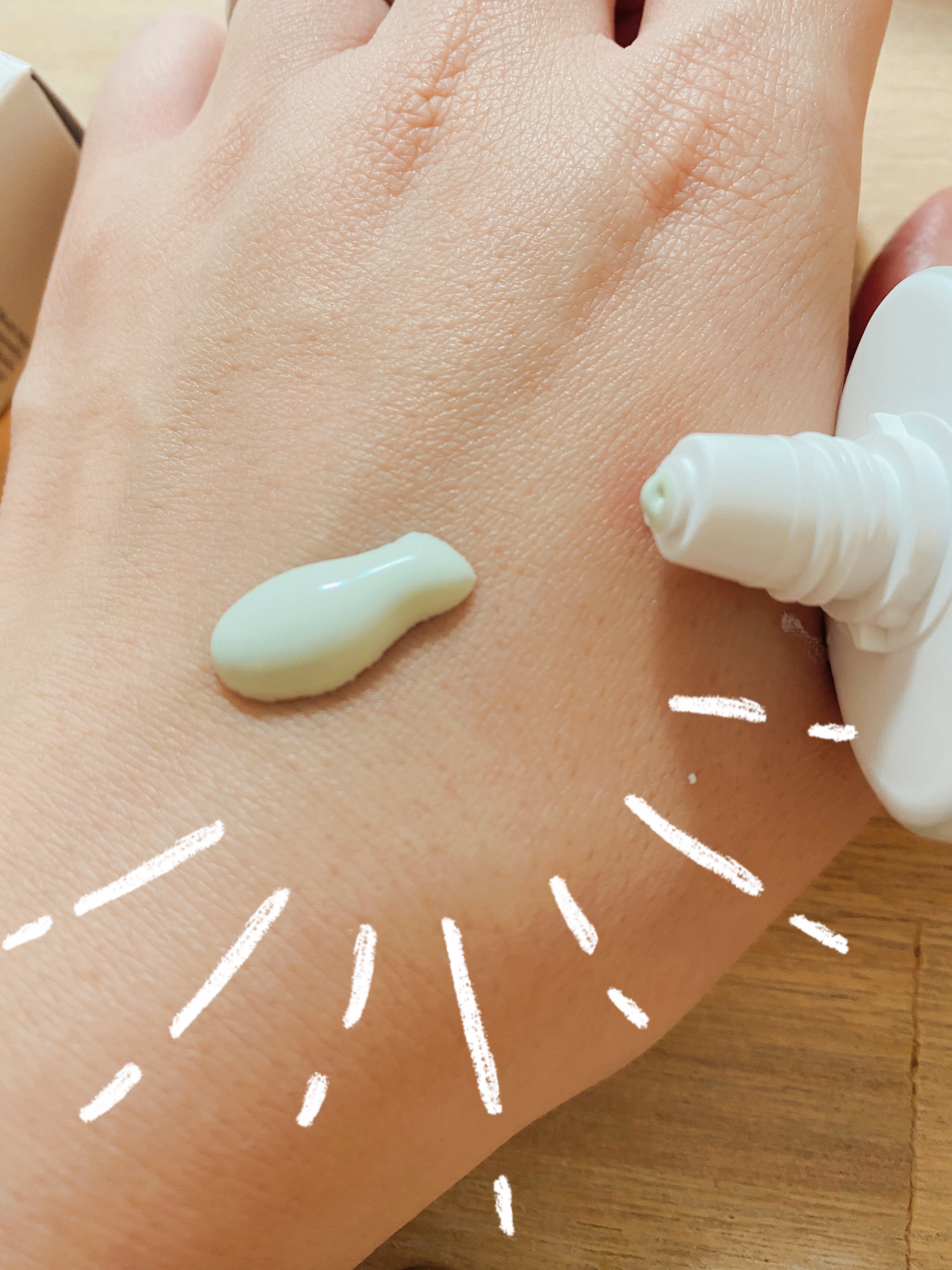 クリーンティーツリーリポソームトーンアップサンクリーム（グリーン）/ダルバ/日焼け止めクリームを使ったクチコミ（2枚目）