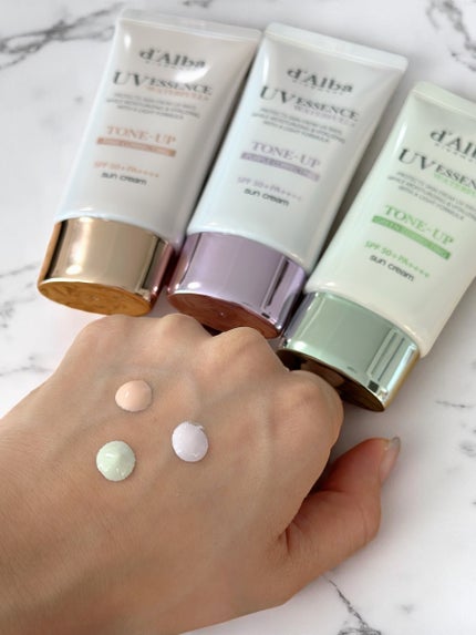 ダルバ ウォータフル トーンアップ サンクリーム(パープル)/ダルバ/日焼け止めクリームを使ったクチコミ(4枚目)