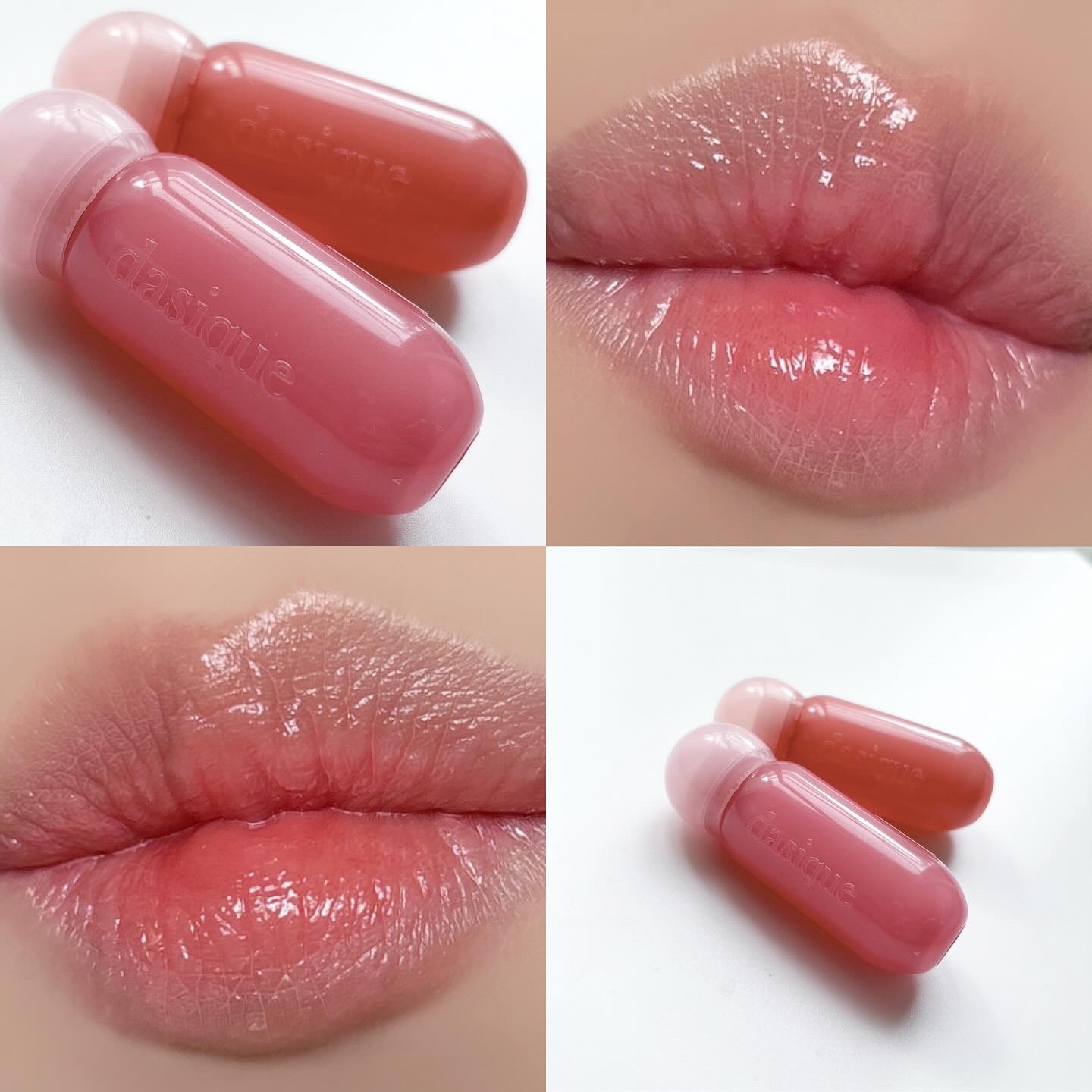 ・
dasique ( @dasique_jp )

▶︎ #ジューシーデューイグロウティント
透明感のあるグロッシーなツヤ仕上がり♡
グラデーション塗りでじゅわっと感もだせてなおかつ
ティントってのも魅力的で色もちも良い！
ぷるっとツヤ感