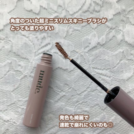 インスパイアスキニーブロウカラ/mude/眉マスカラを使ったクチコミ(3枚目)