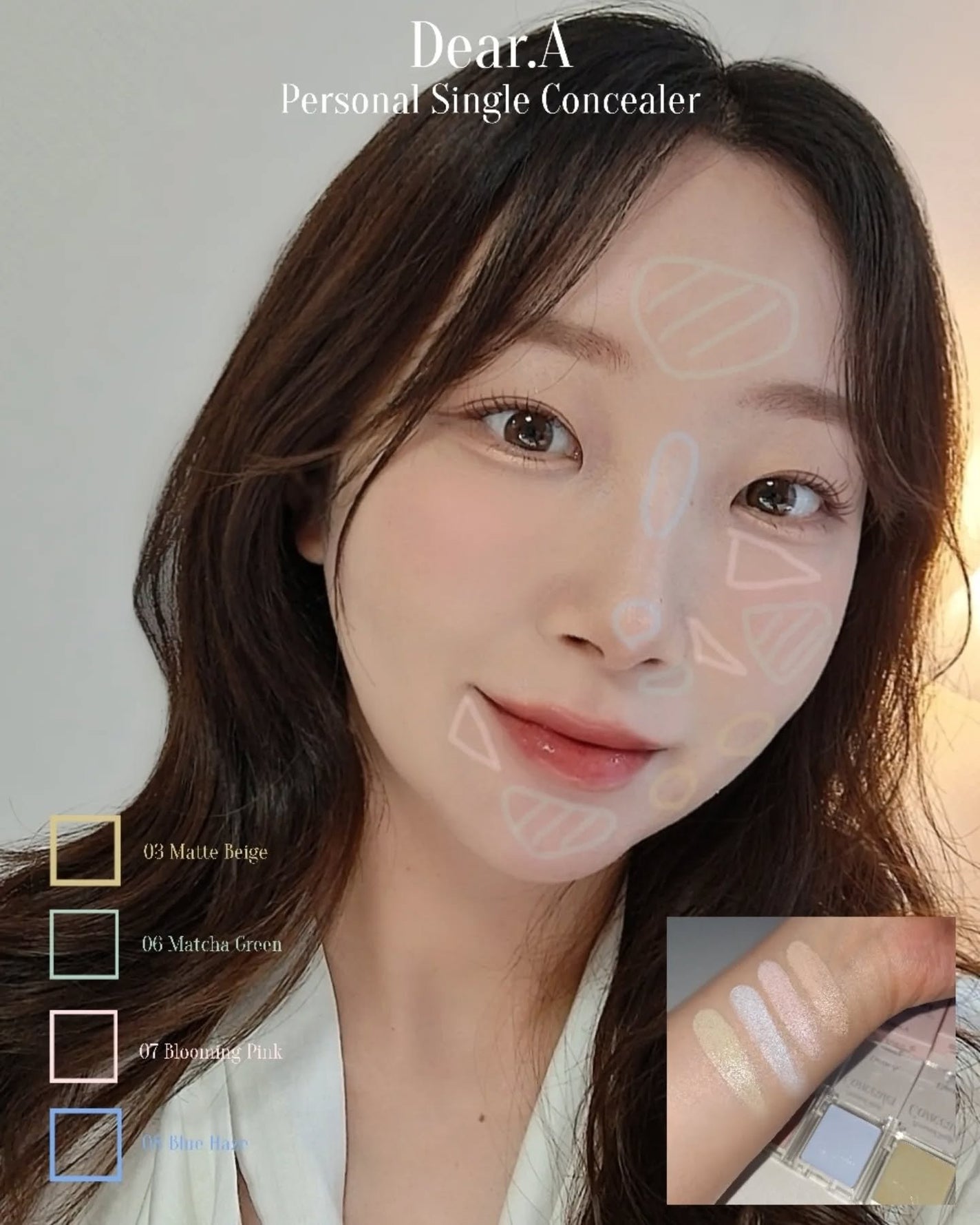 パーソナルシングルコンシーラー/Dear.A/パレットコンシーラーを使ったクチコミ(2枚目)
