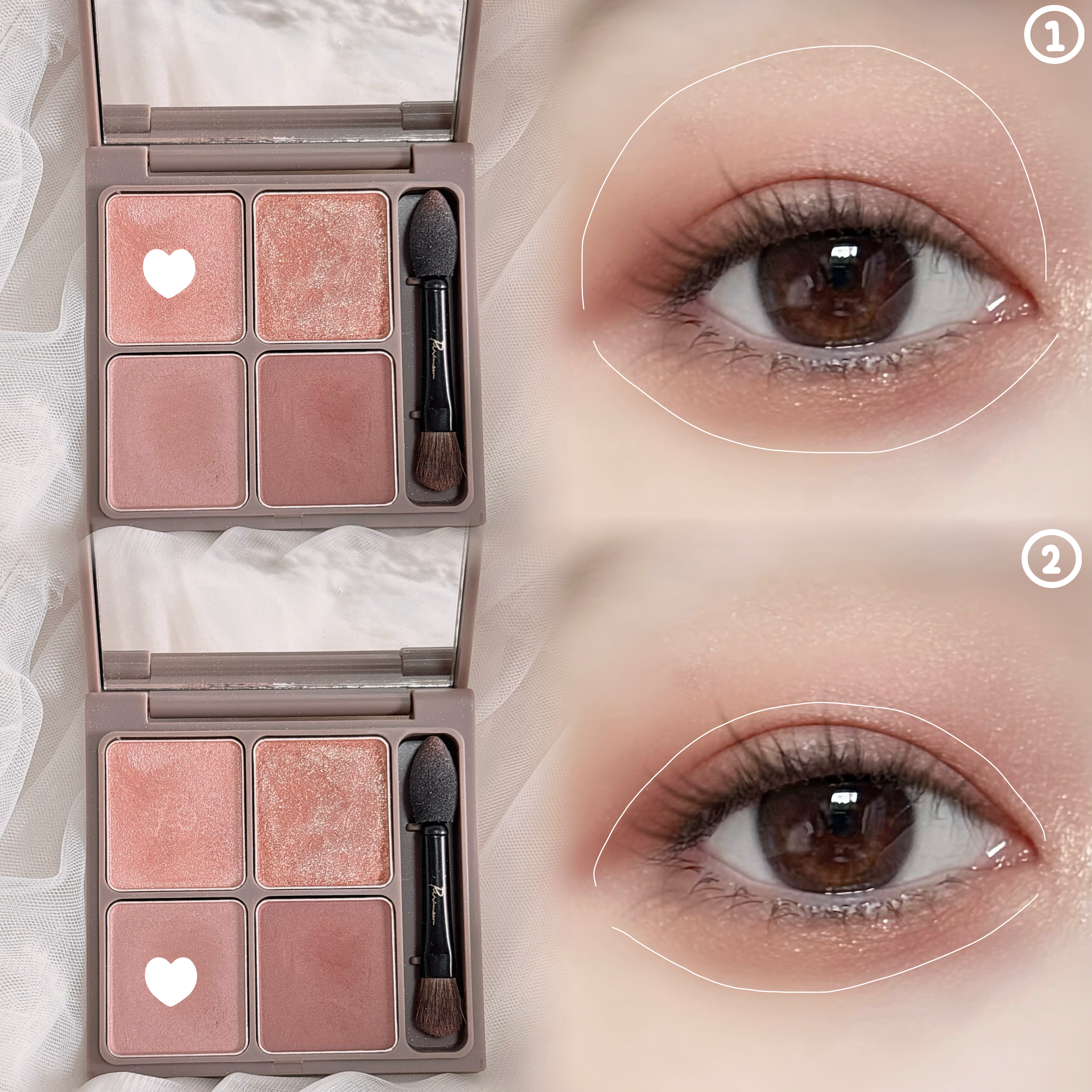 インザミラーアイパレット/Ririmew/アイシャドウパレットを使ったクチコミ（2枚目）