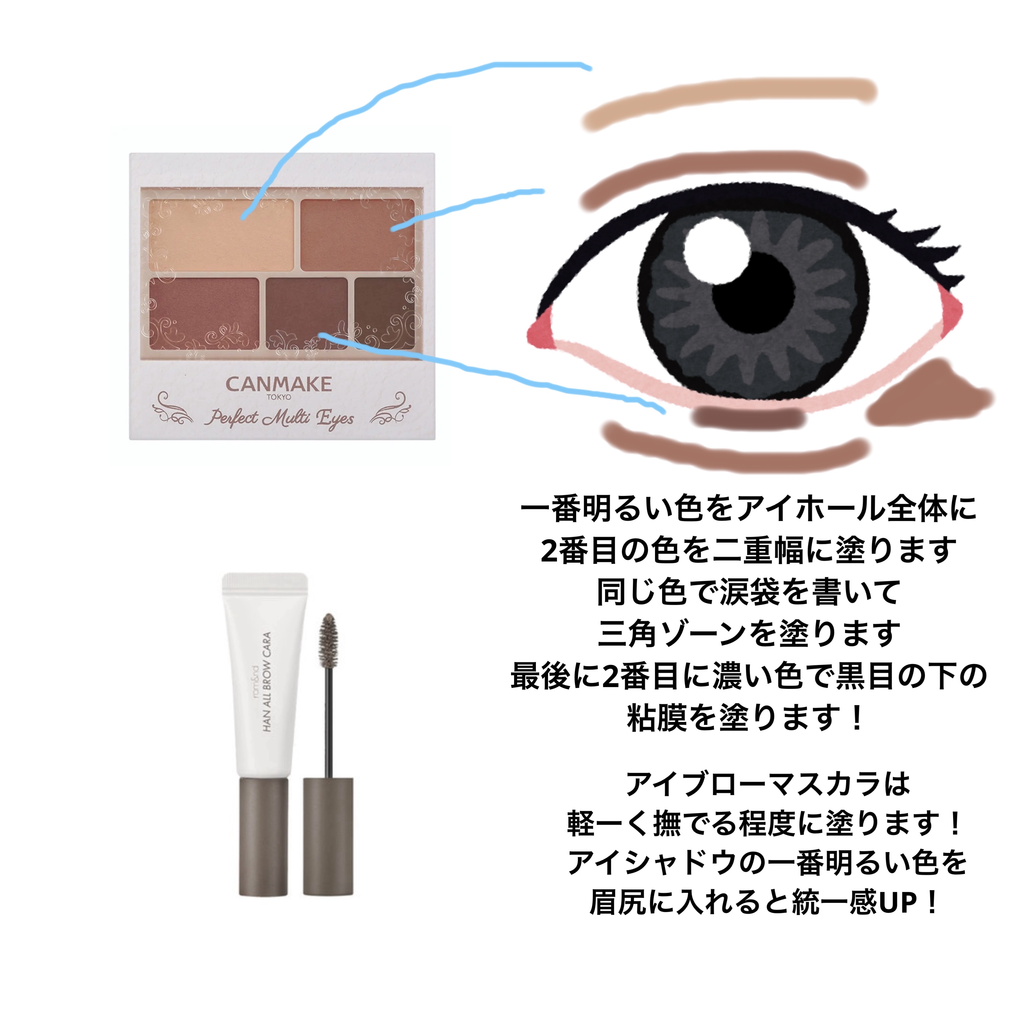 パーフェクトマルチアイズ/キャンメイク/アイシャドウパレットを使ったクチコミ（2枚目）