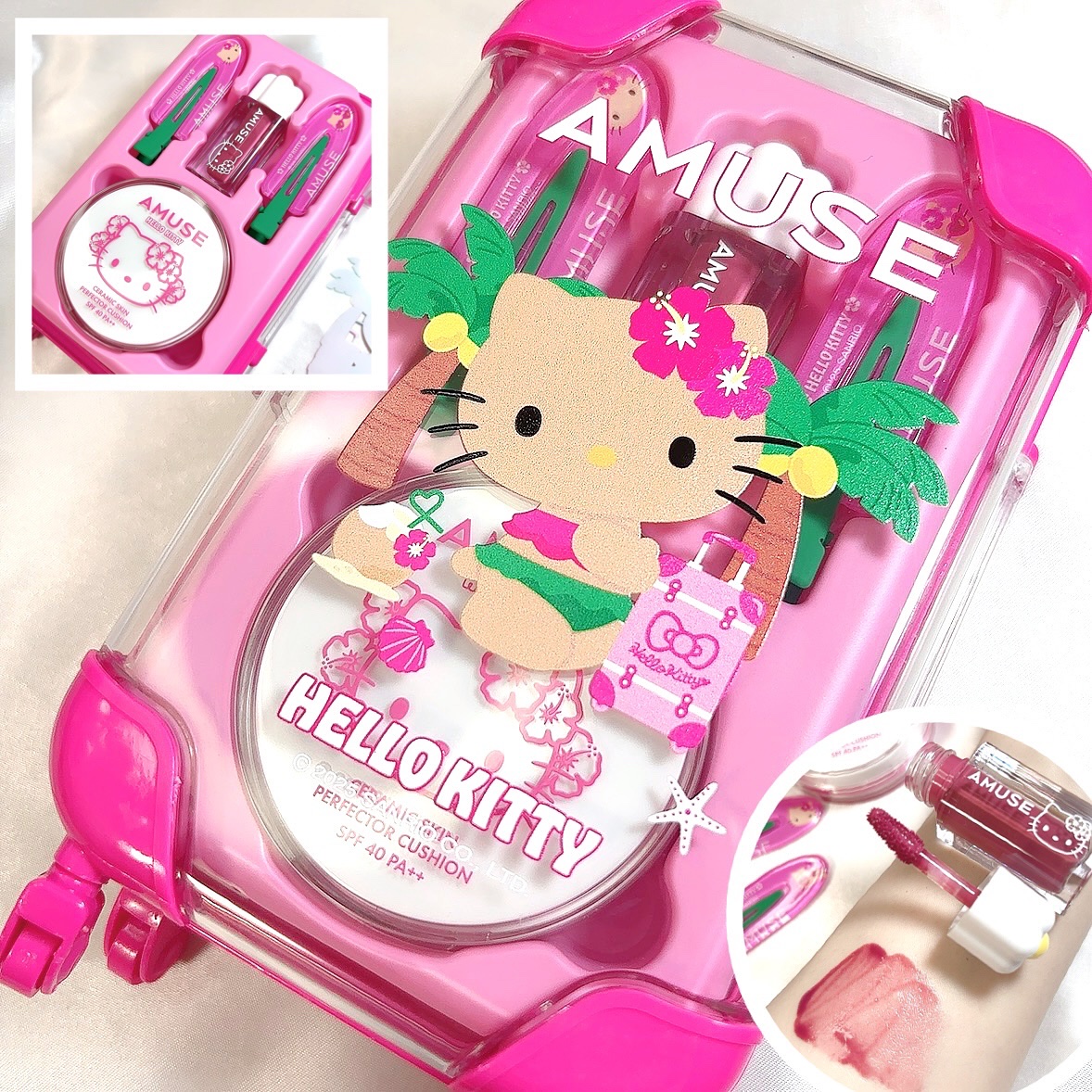 AMUSE クイックメイクアップミニラゲージ [TANNING HELLO KITTY EDITION]/AMUSE/メイクアップキットを使ったクチコミ（1枚目）
