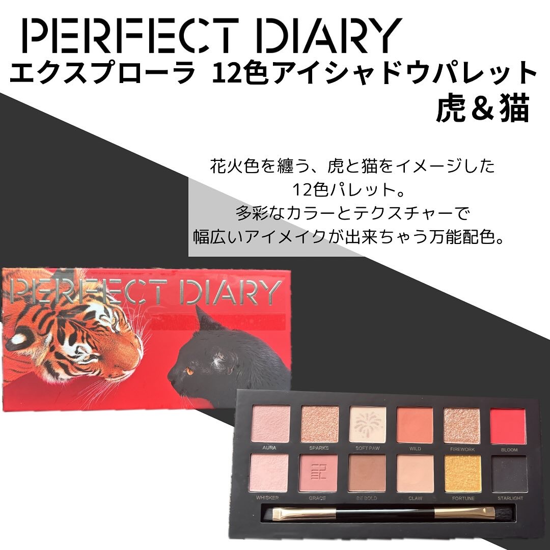 エクスプローラ12色 動物アイシャドウパレット/PERFECT DIARY/アイシャドウパレットを使ったクチコミ（2枚目）