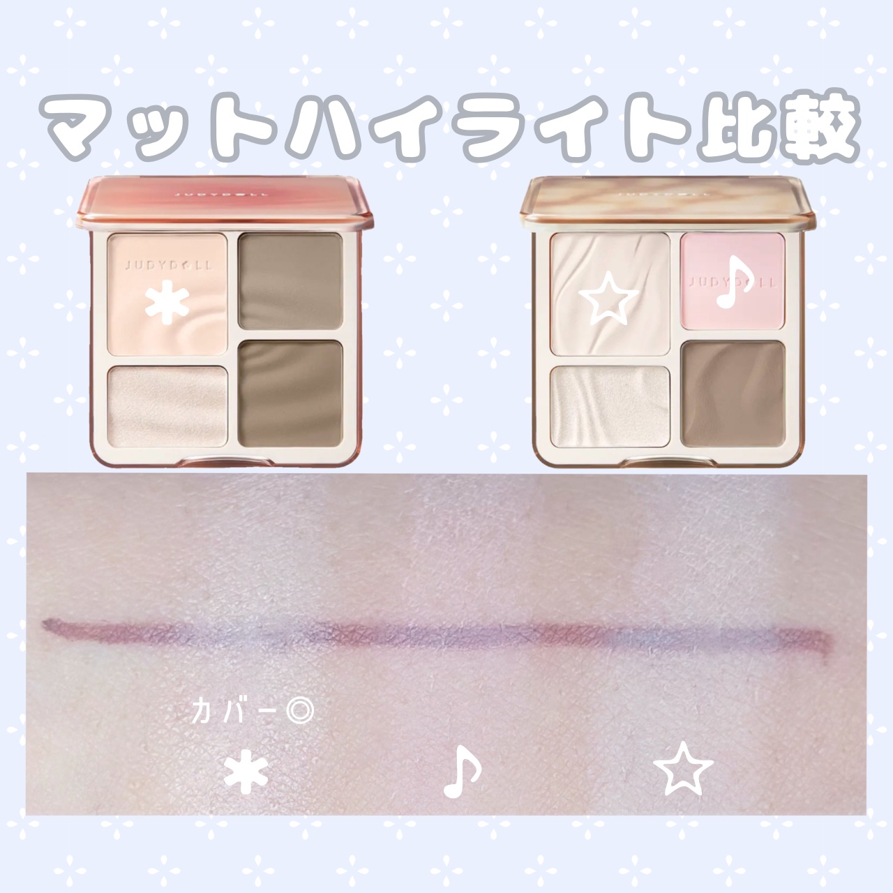 JUDYDOLL メリハリマスターパレット/JUDYDOLL/パウダーハイライトを使ったクチコミ（2枚目）