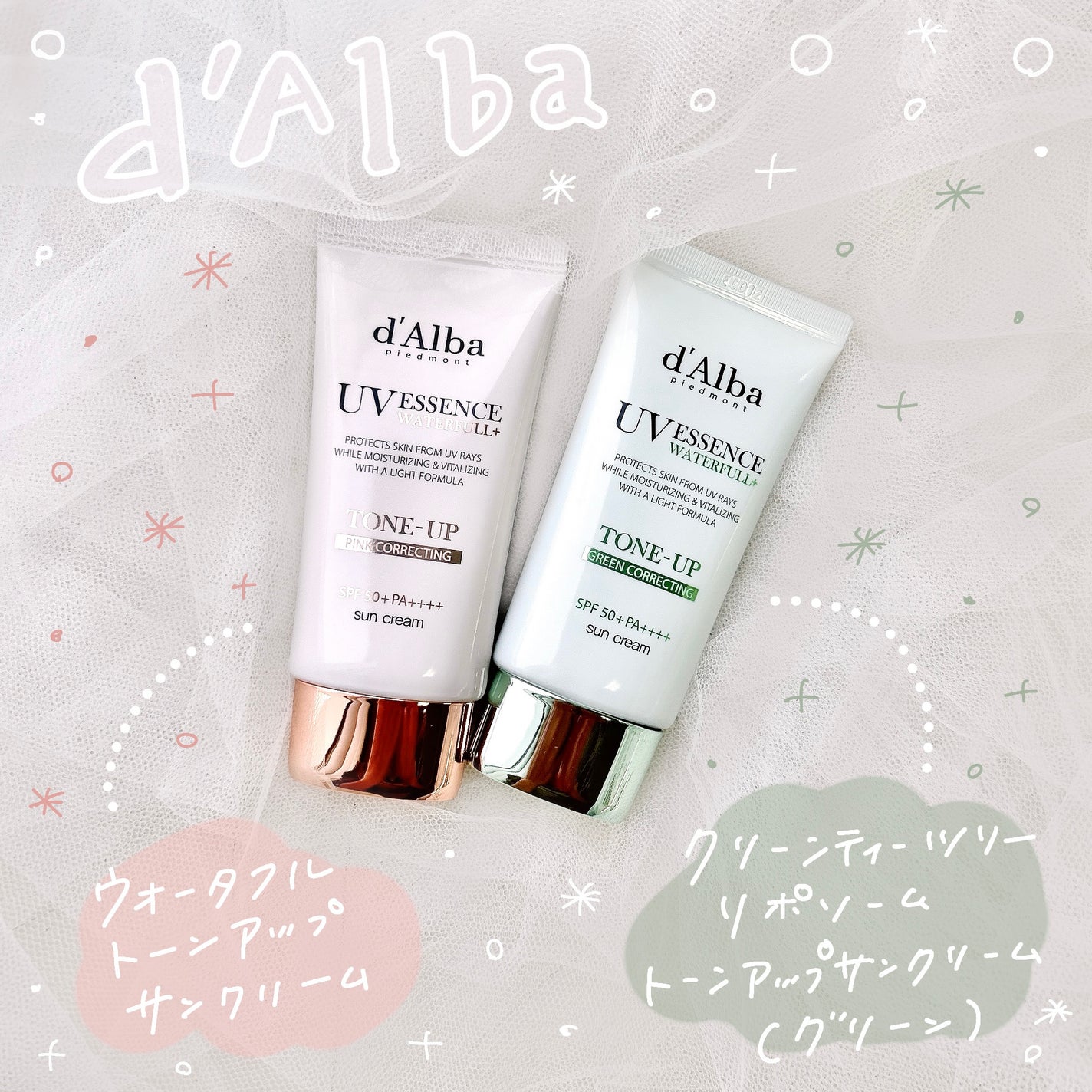 ウォータフルトーンアップサンクリーム/ダルバ/日焼け止めクリームを使ったクチコミ(1枚目)