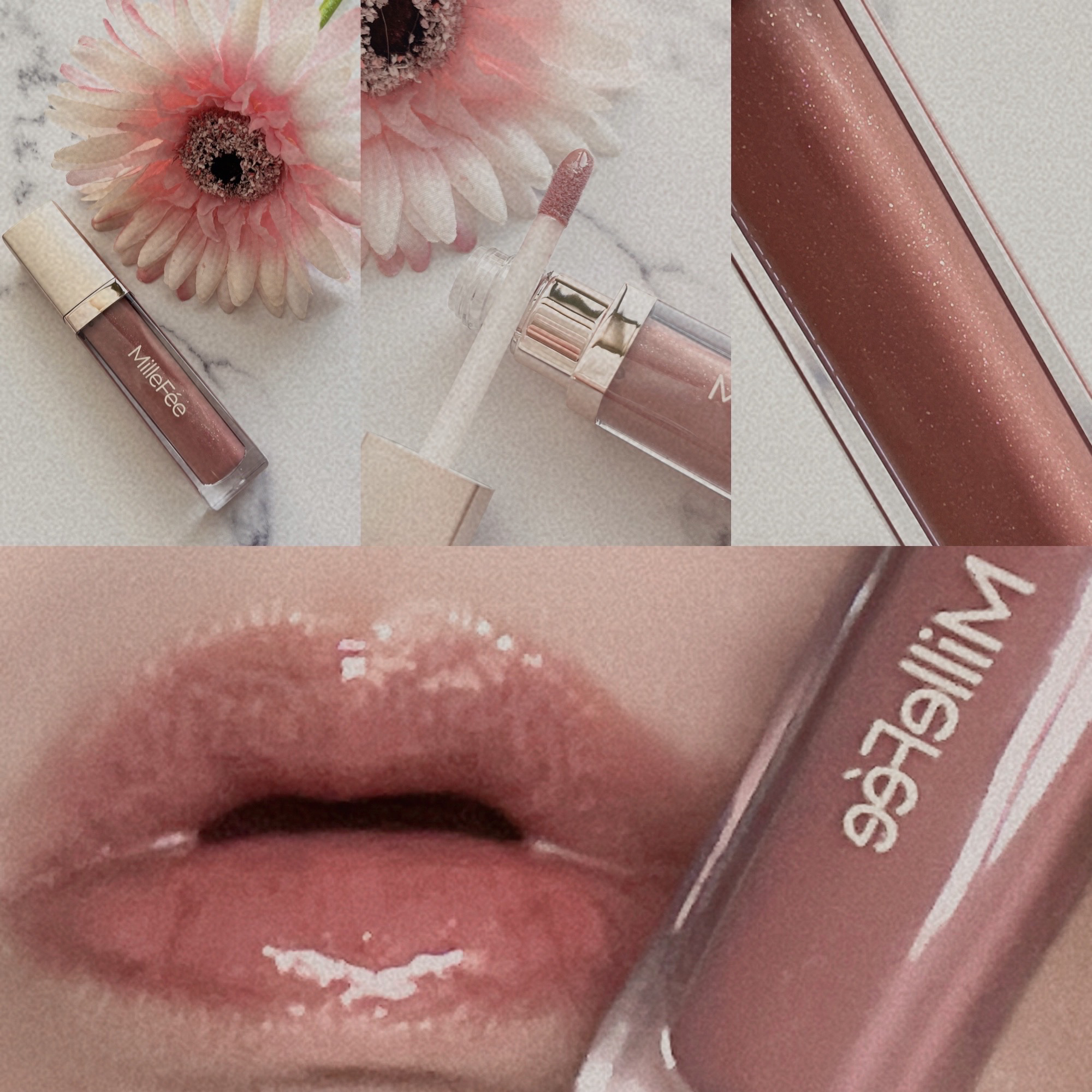 グラマラスリッププランパー 08 ミルクティーローズ/MilleFée/リッププランパーを使ったクチコミ（1枚目）