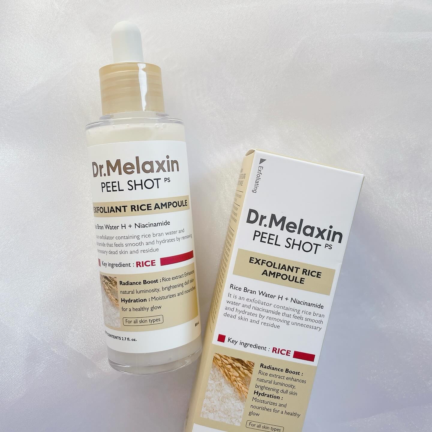 白米ピールショットゴマージュアンプル/Dr.Melaxin/美容液を使ったクチコミ（2枚目）