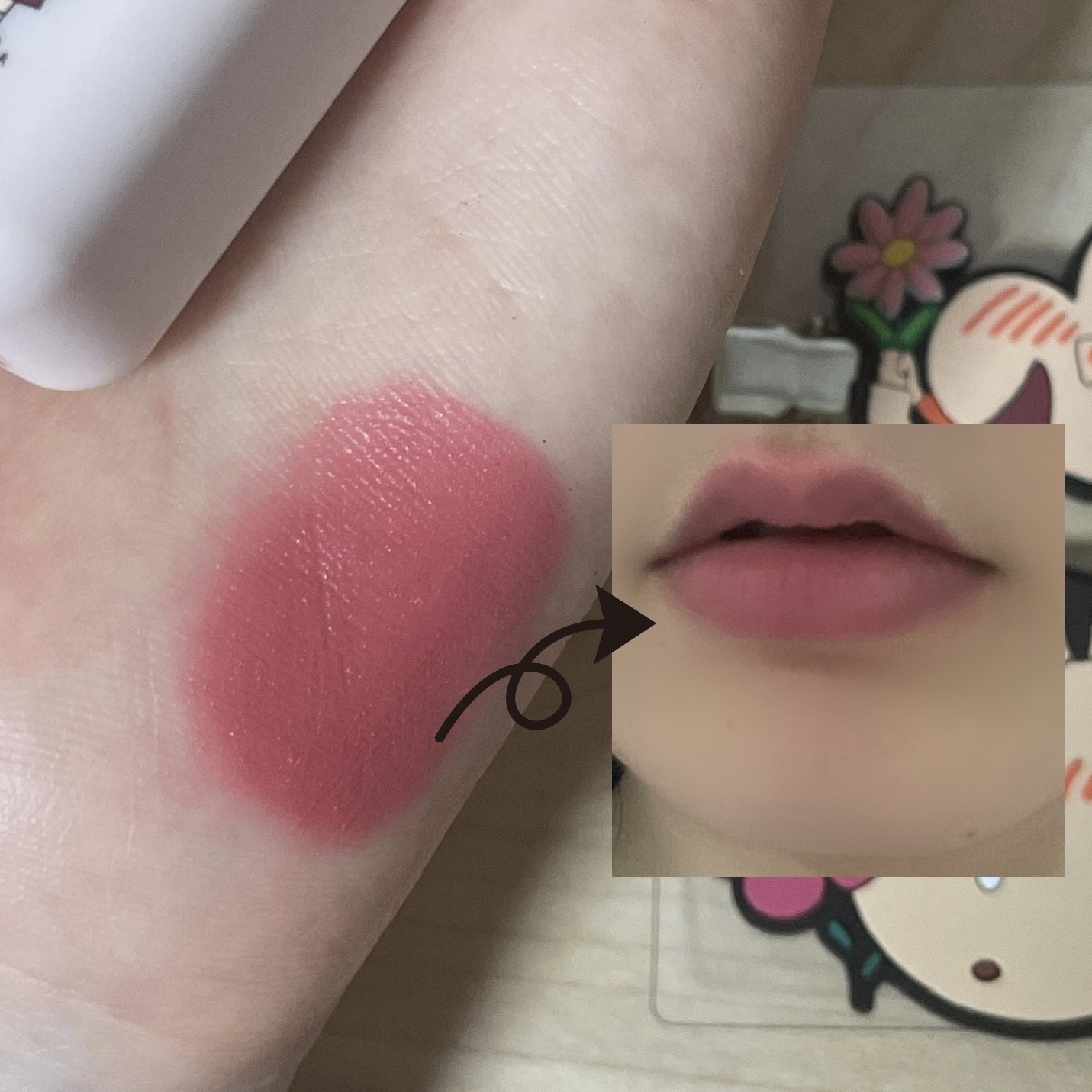 カラーグラム ヌーディーブラーティント/Colorgram/リップティントを使ったクチコミ（3枚目）