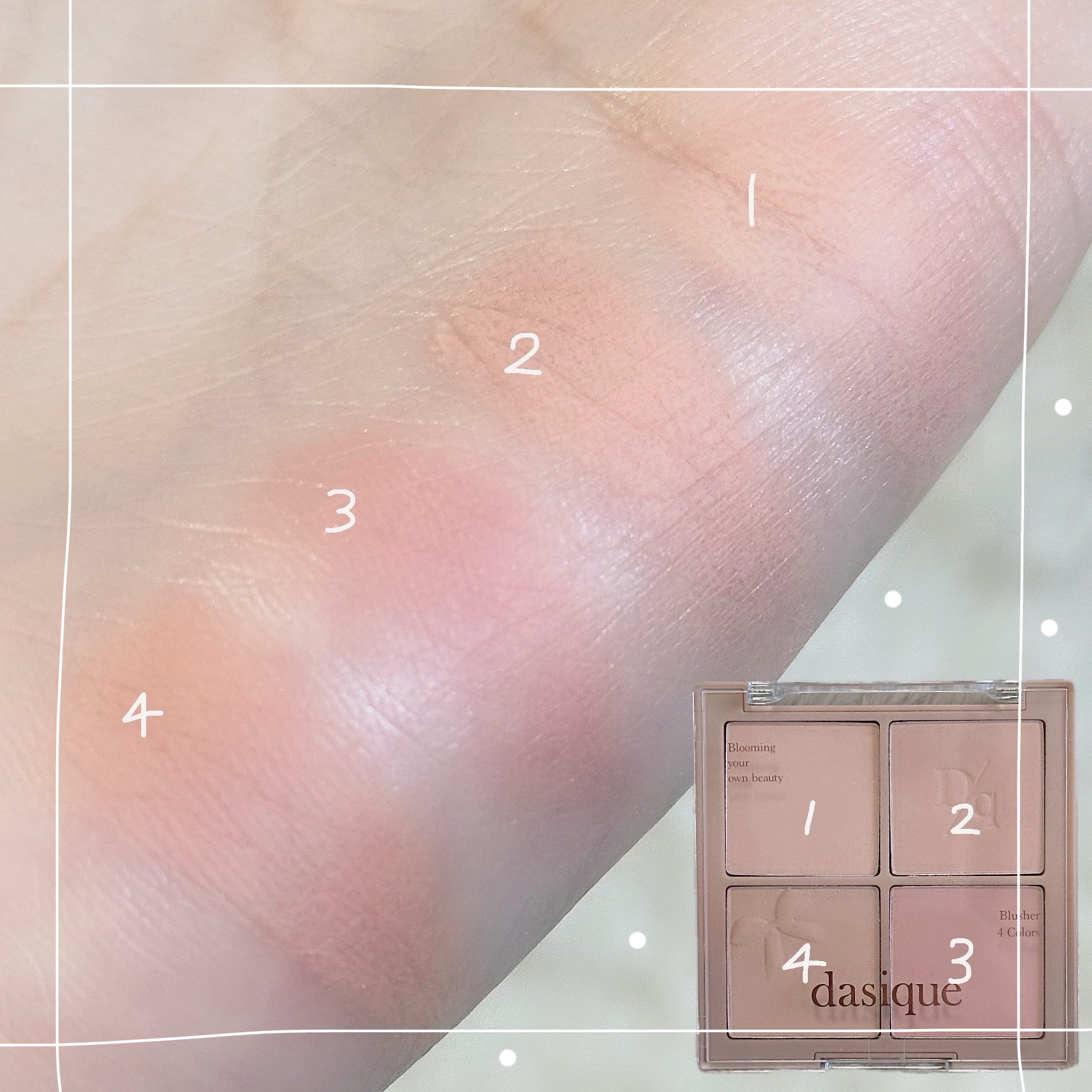 ブレンディングムードチーク 10 ミューテッドナッツ/dasique/パウダーチークを使ったクチコミ（2枚目）