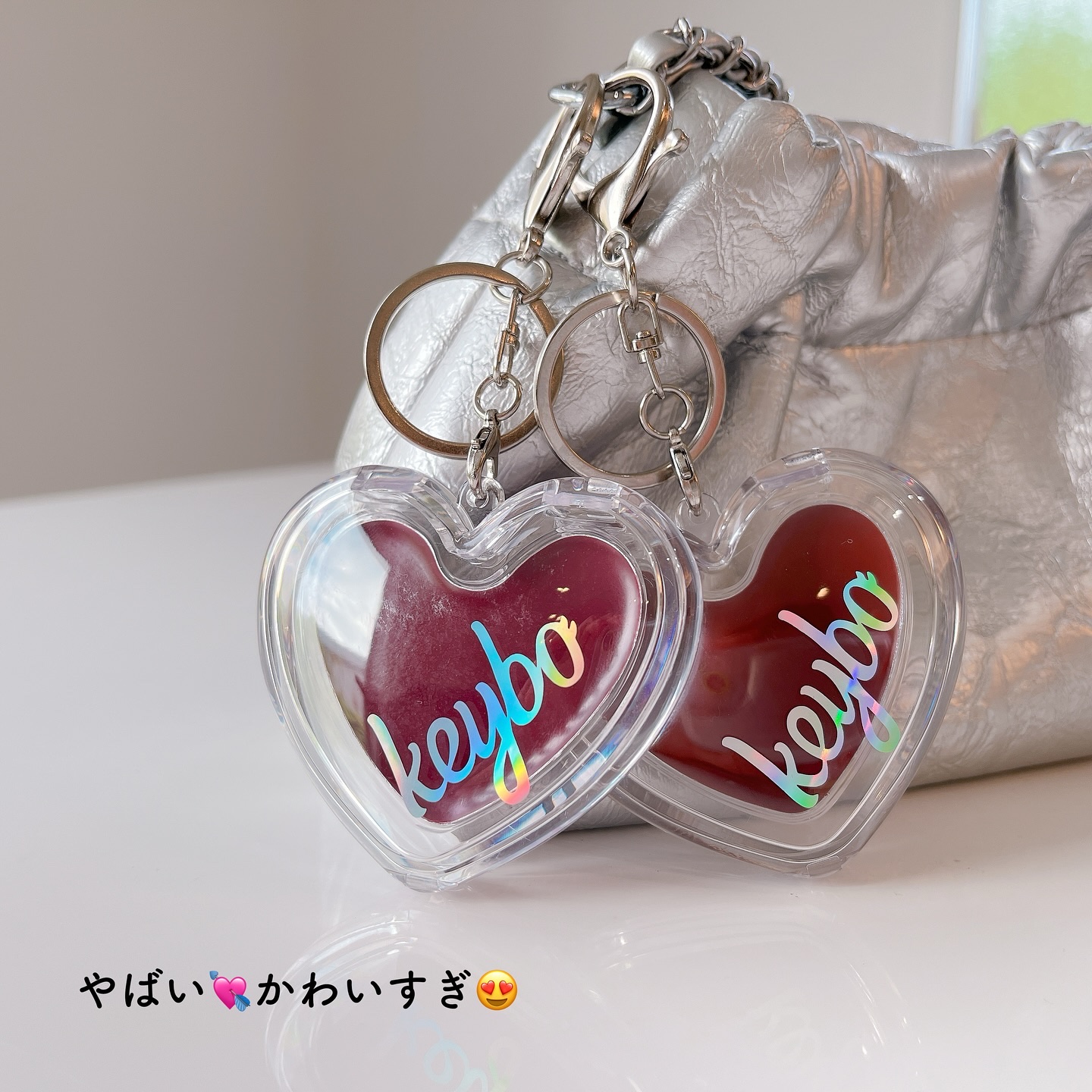 ハートキーリング リップ＆チーク/keybo/口紅を使ったクチコミ（2枚目）