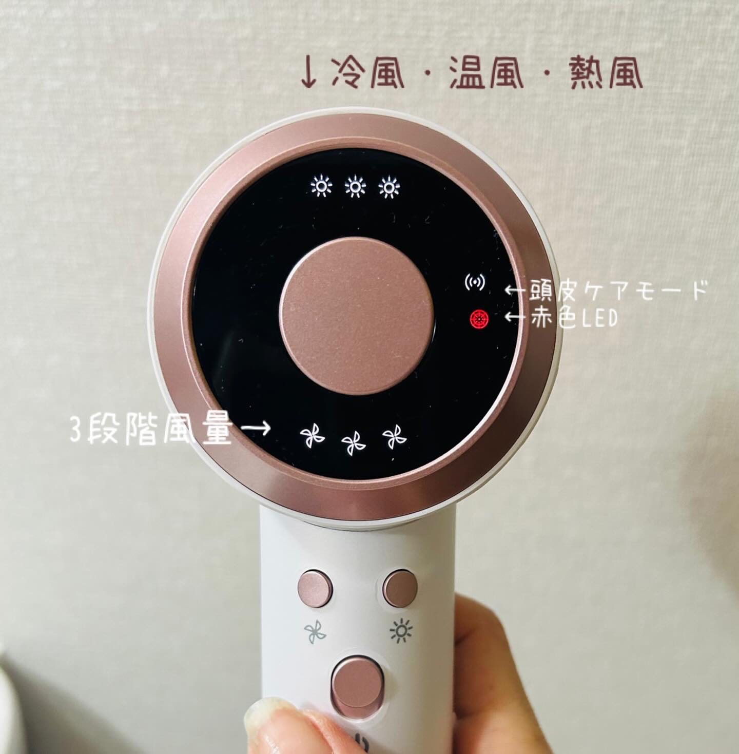 ダブルケアドライヤー ピンク/ANLAN/ドライヤーを使ったクチコミ（3枚目）