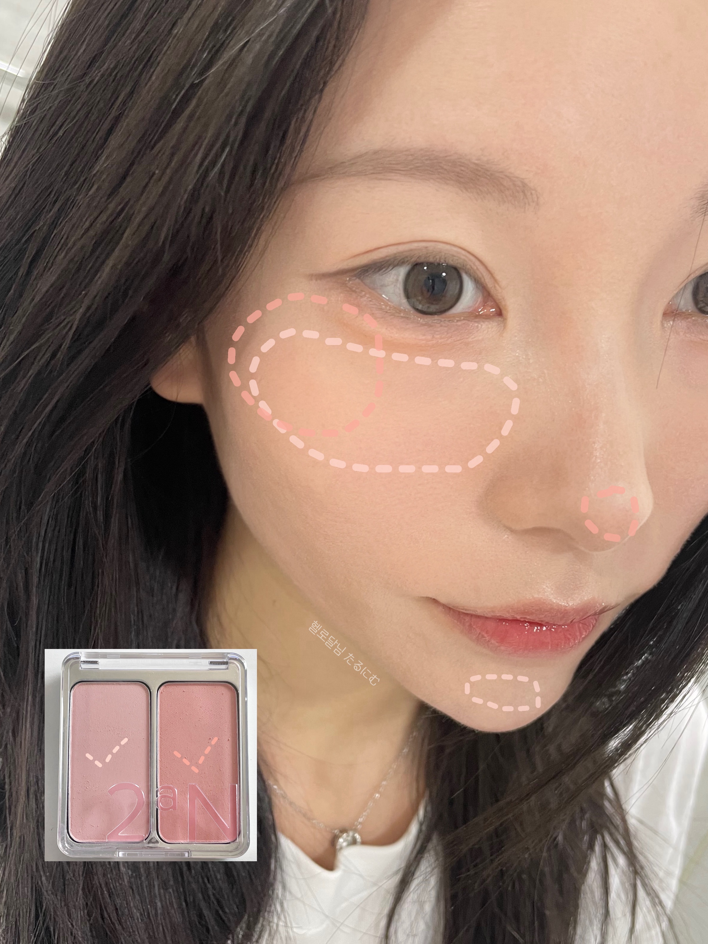 デュアルチーク 【新】02 ラブロージー/2aN/パウダーチークを使ったクチコミ（2枚目）