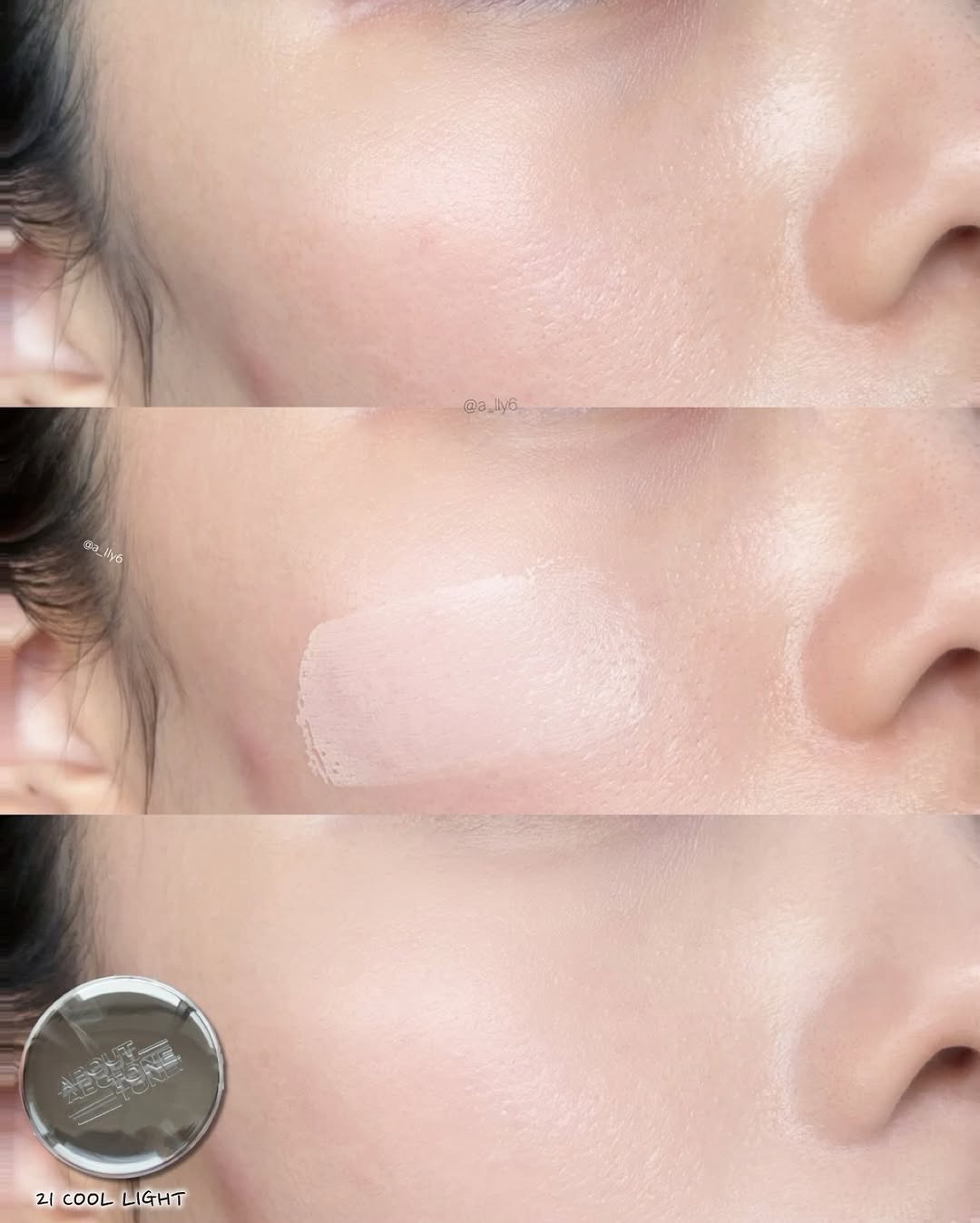 スキンレイヤーフィットクッション 23 ナチュラル/ABOUT TONE/クッションファンデーションを使ったクチコミ（3枚目）