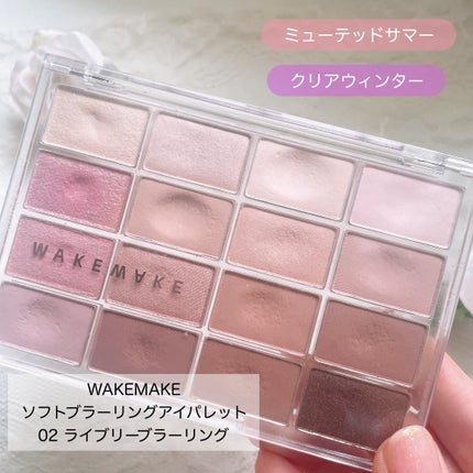ソフトブラーリングアイパレット/wakemake/アイシャドウパレットを使ったクチコミ(2枚目)