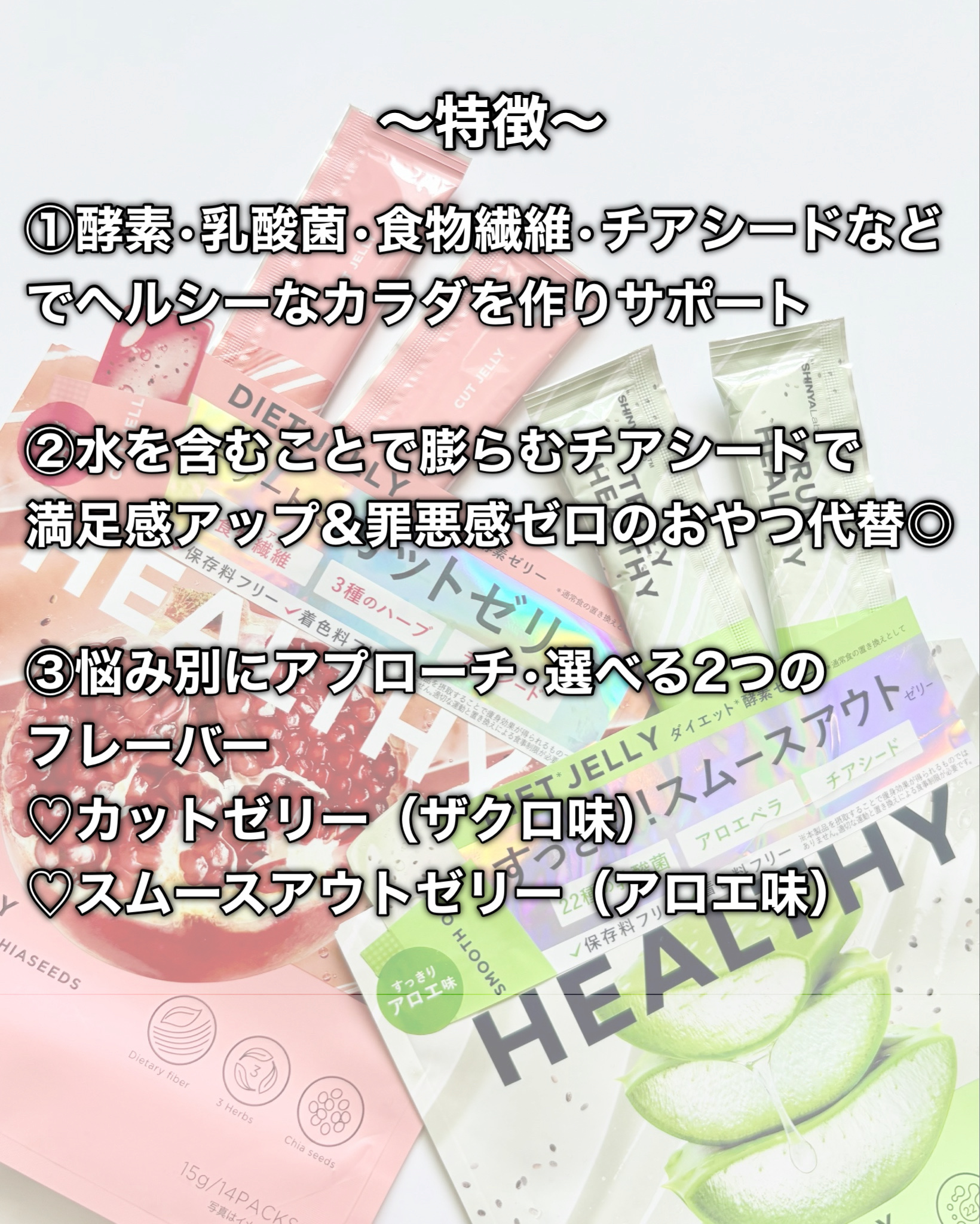 TRULY HEALTHY カットゼリー/新谷酵素/その他食品を使ったクチコミ（2枚目）