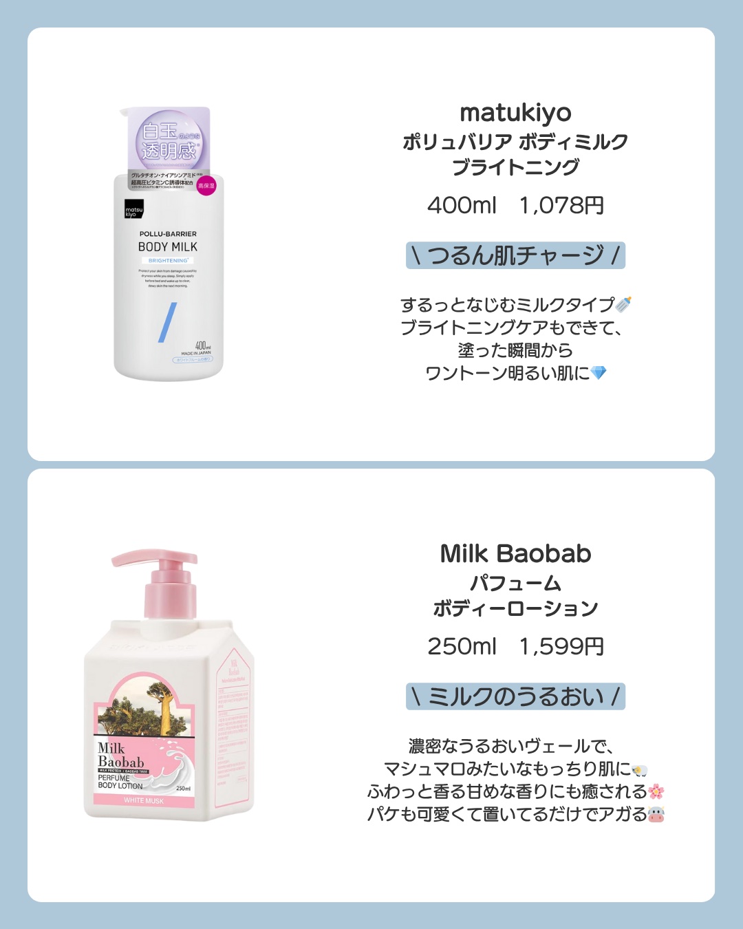 ミルクバオバブ パフュームボディローション ホワイトムスク/ミルクバオバブ/ボディローションを使ったクチコミ（3枚目）