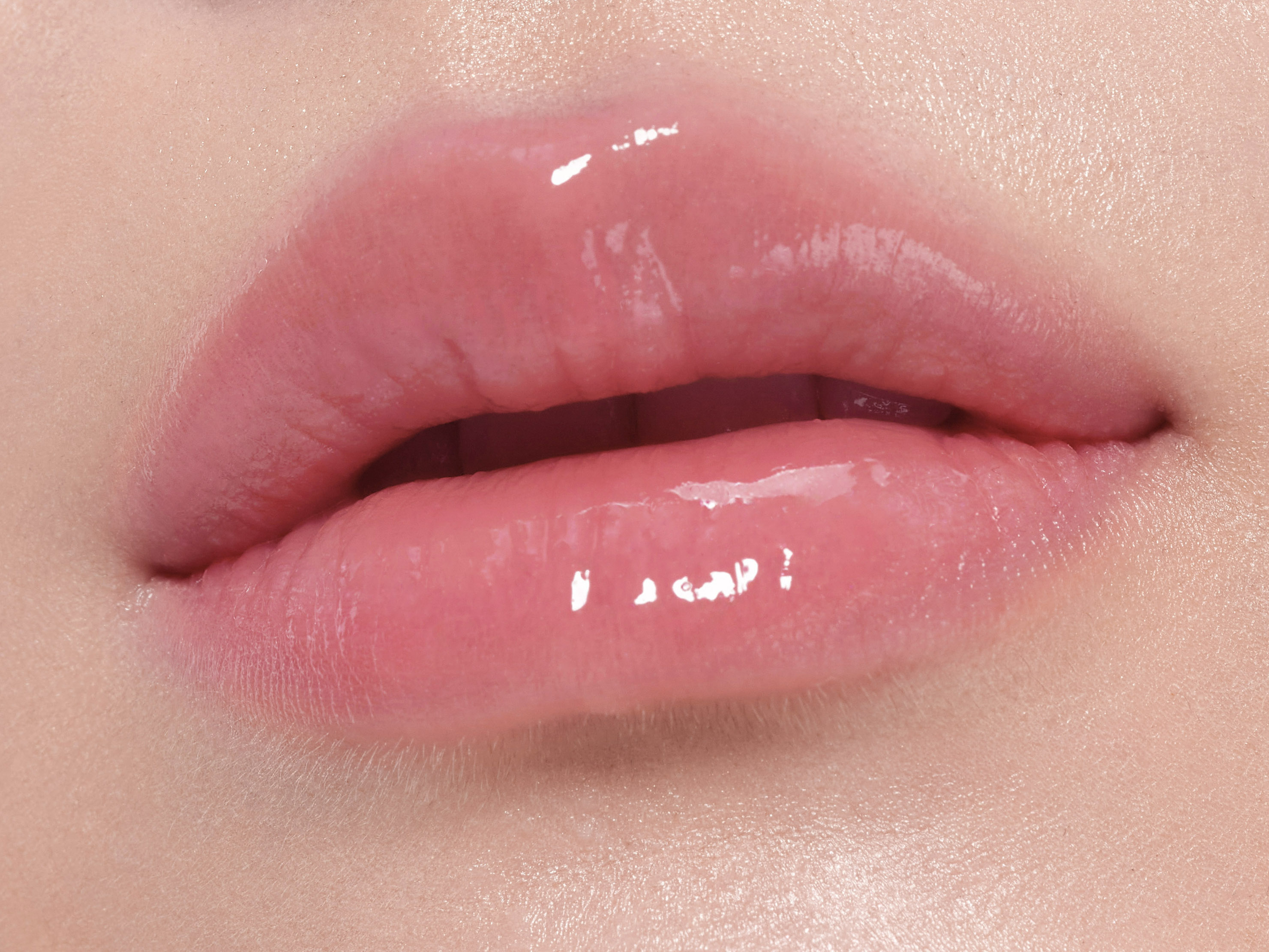 INTO U　リップジェムポット&シリコンブラシセット GP03　ピーチリップル