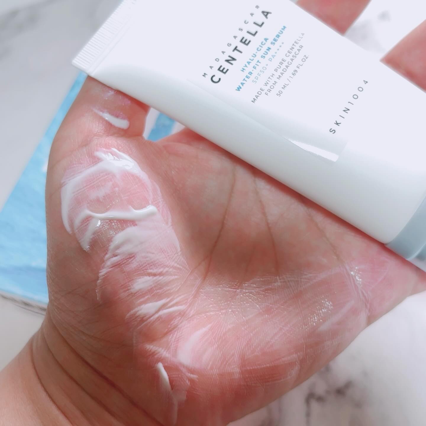 ヒアルーシカ ウォーターフィット サンセラム/SKIN1004/日焼け止めローションを使ったクチコミ（3枚目）