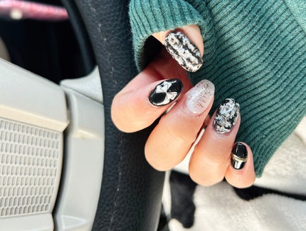 #セルフネイル,#ピールオフネイル,#ジェルネイル,#sheinネイル,#セリアネイル,#ダイソーネイル,#ツイードネイル,#冬ネイルのネイルデザイン