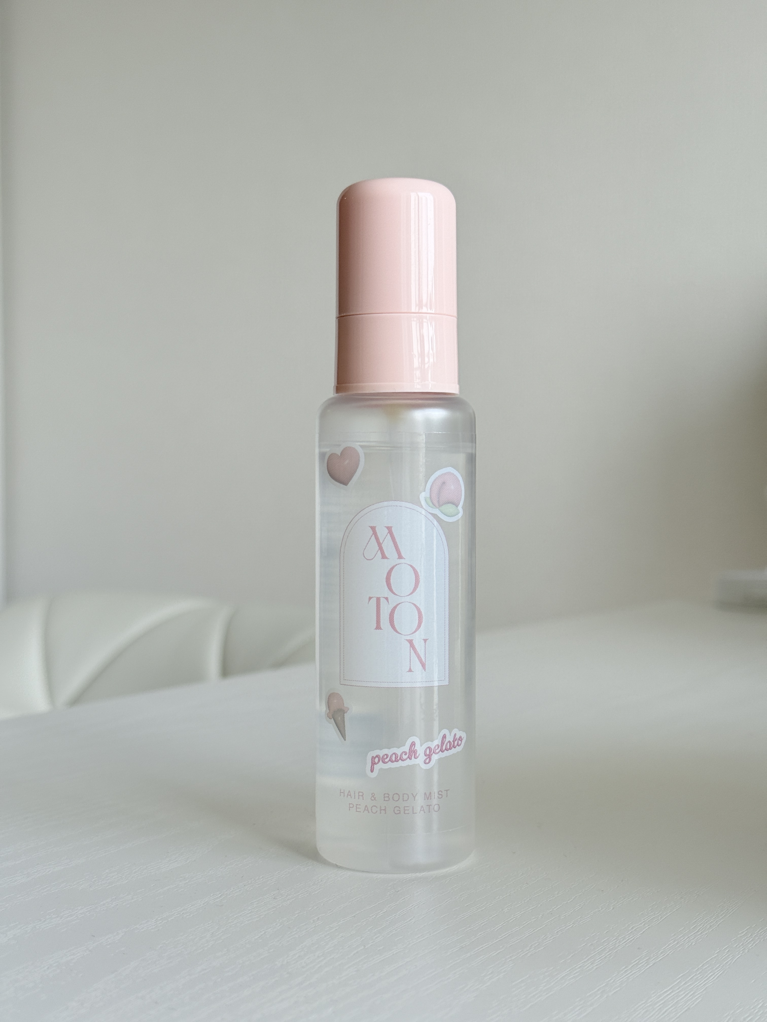 ヘア＆ボディミスト PEACH GELATO/MOTON/香水(レディース)を使ったクチコミ（1枚目）