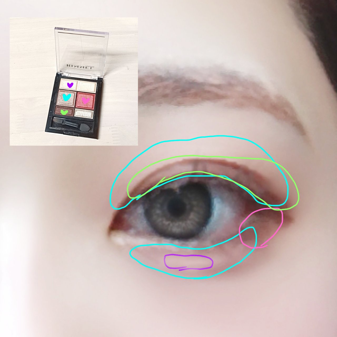 グラデーション アイシャドウ/ちふれ/アイシャドウパレットを使ったクチコミ（3枚目）