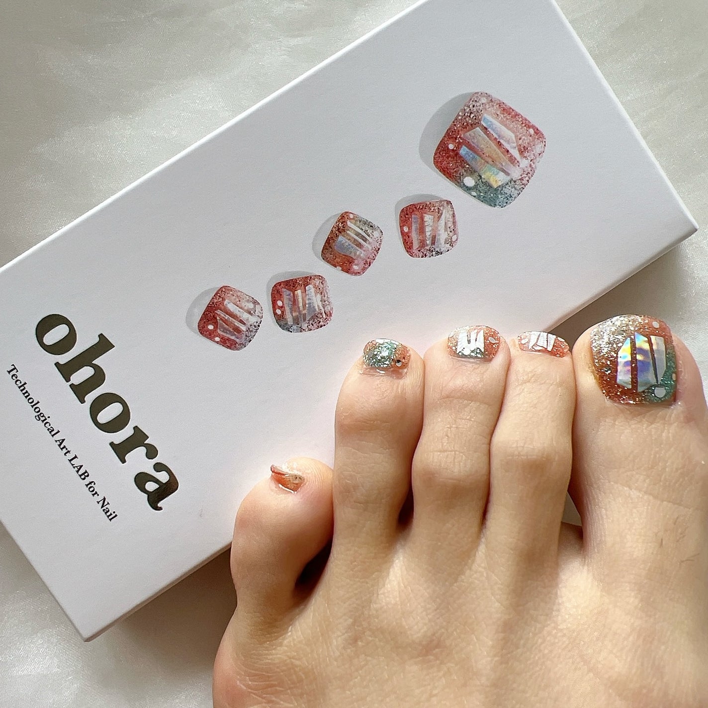 セミキュアジェルネイル(ハンド)/ohora/ネイルシールを使ったクチコミ(6枚目)