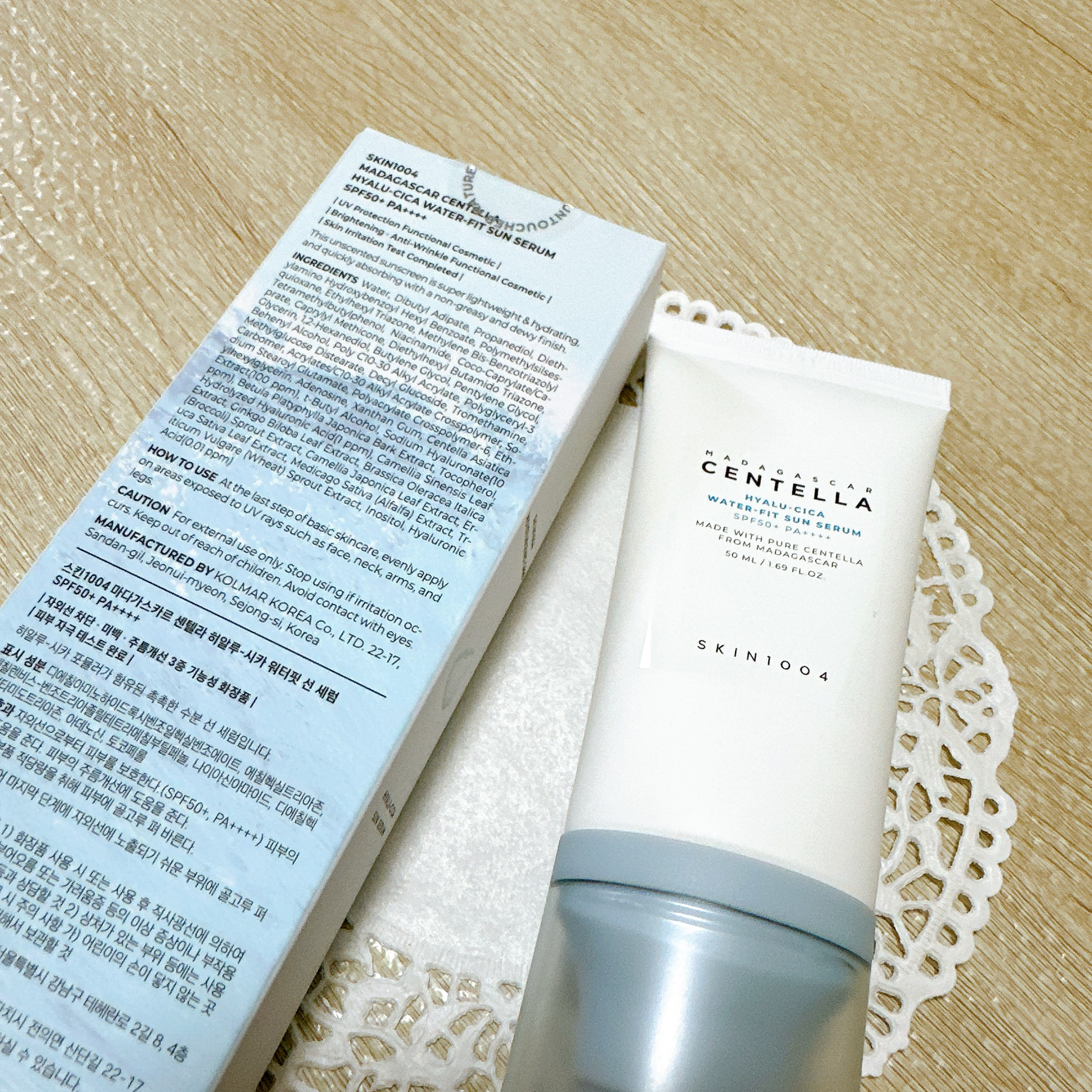 ヒアルーシカ ウォーターフィット サンセラム/SKIN1004/日焼け止めローションを使ったクチコミ（3枚目）