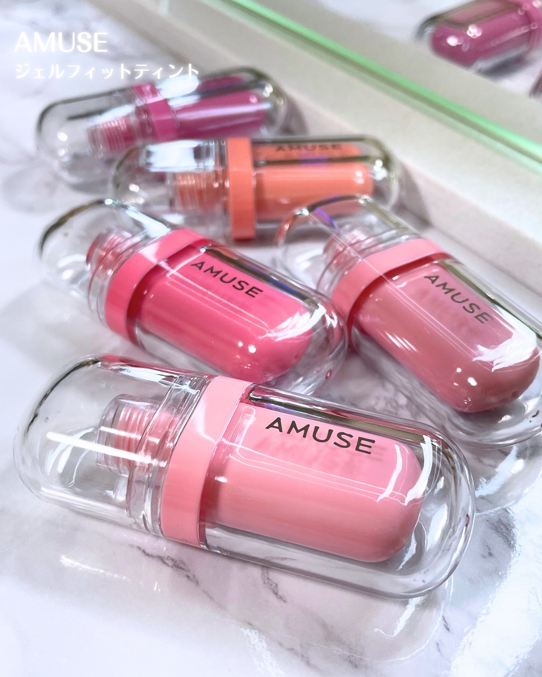 ジェルフィットティント/AMUSE/リップティントを使ったクチコミ（2枚目）