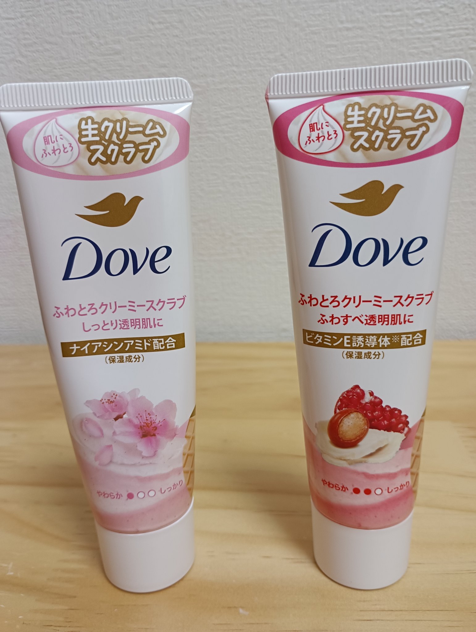ダヴ ふわとろ クリーミースクラブ サクラ＆ムスク/ダヴ/ボディスクラブを使ったクチコミ（1枚目）