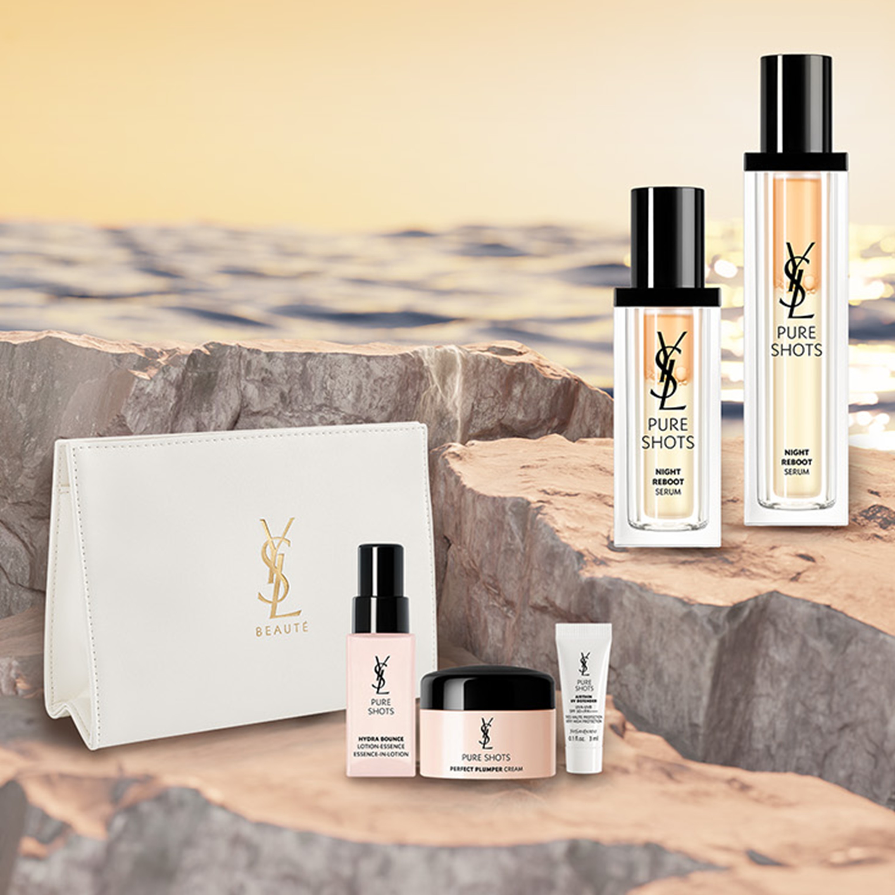 【公式オンライン限定】
YSL SUMMER WEEK 開催中。

公式オンライン限定の特別な期間。
今しか買えない、特別なセットをご用意。

「YSL No.1* スキンケア キット」
サイズを選べるNo.1*美容液と、シリーズのミニサイ