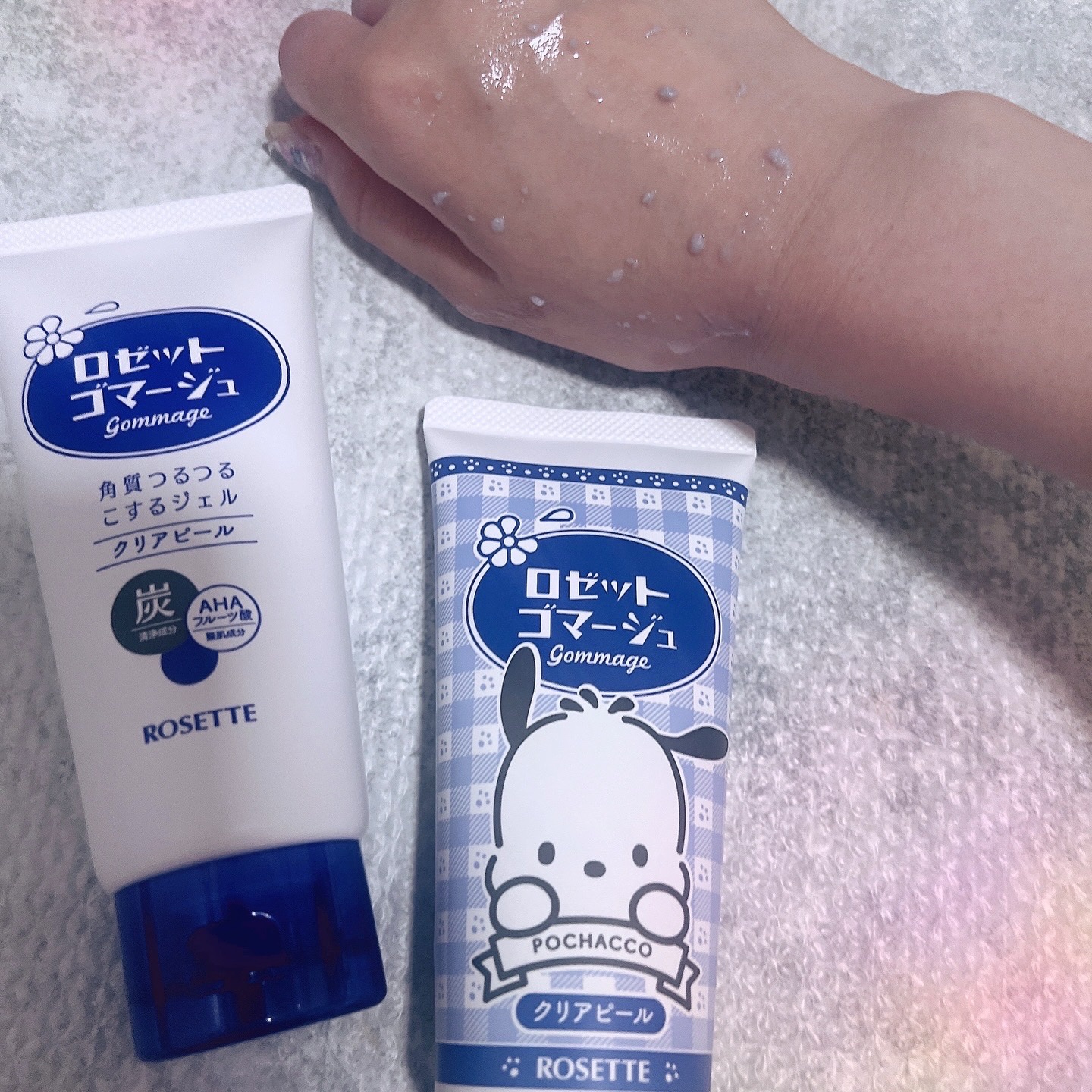 ロゼットゴマージュ クリアピール ポチャッコ数量限定デザイン（120g）/ロゼット/スクラブ・ゴマージュを使ったクチコミ（2枚目）