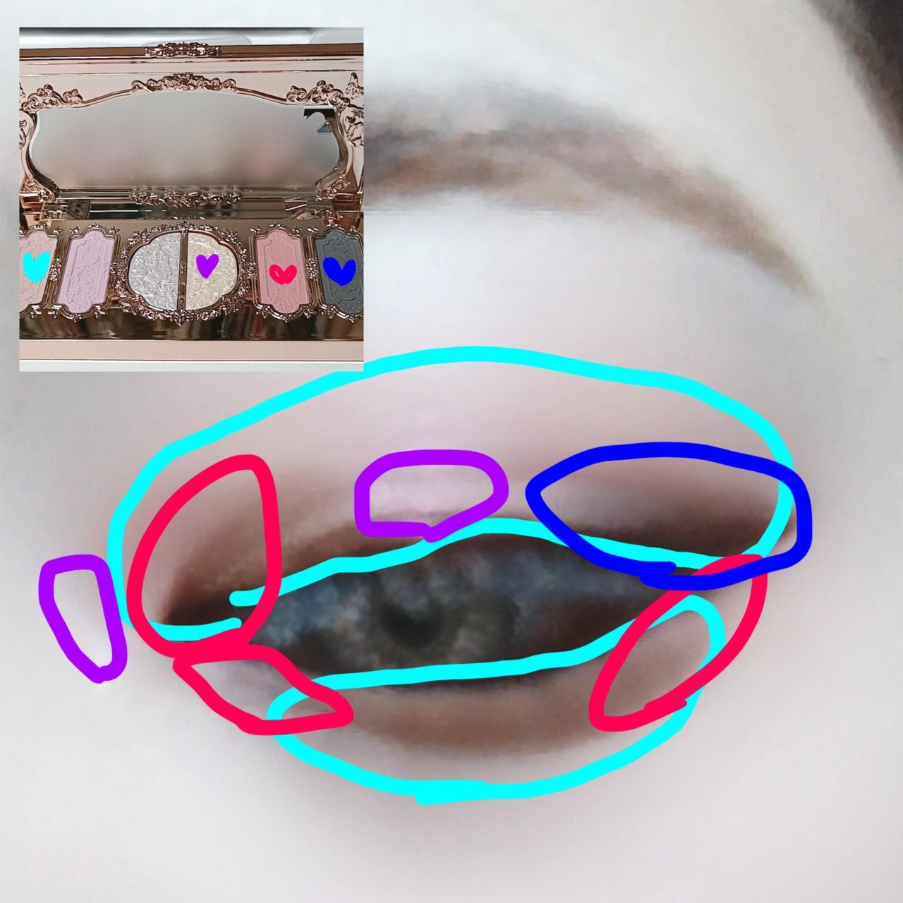 胡蝶雲肩6色アイシャドウパレット/FlowerKnows/アイシャドウパレットを使ったクチコミ(5枚目)