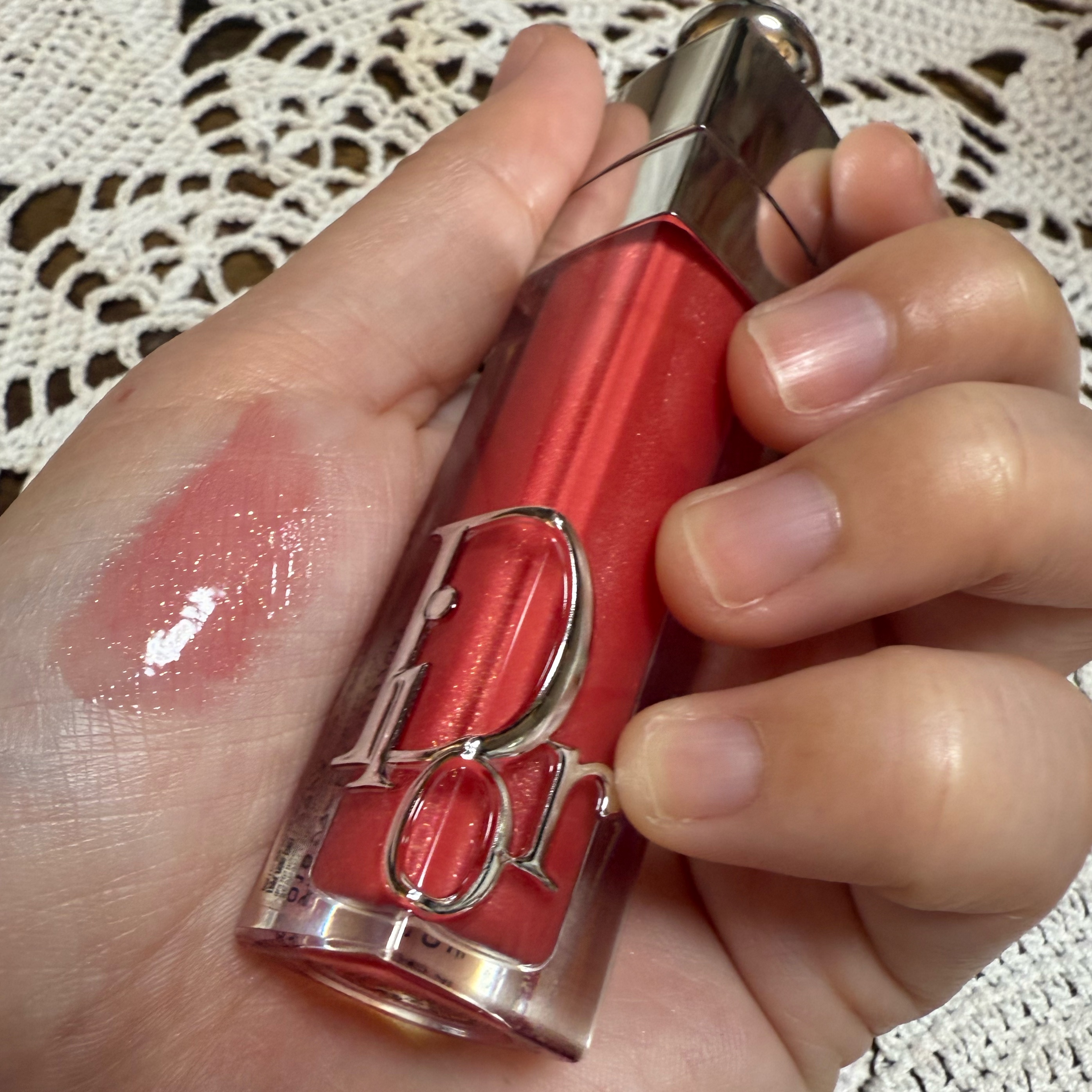 ディオール アディクト リップ マキシマイザー 019シマー ピーチ/Dior/リップグロスを使ったクチコミ（2枚目）