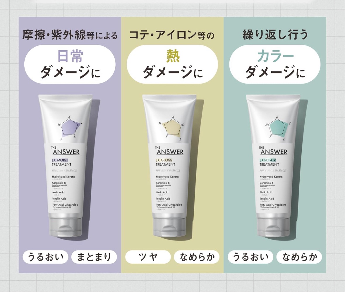 THE ANSWER EXグロストリートメント FOR HEAD DAMAGE お試し1回分 8g/THE ANSWER/洗い流すヘアトリートメントを使ったクチコミ（1枚目）