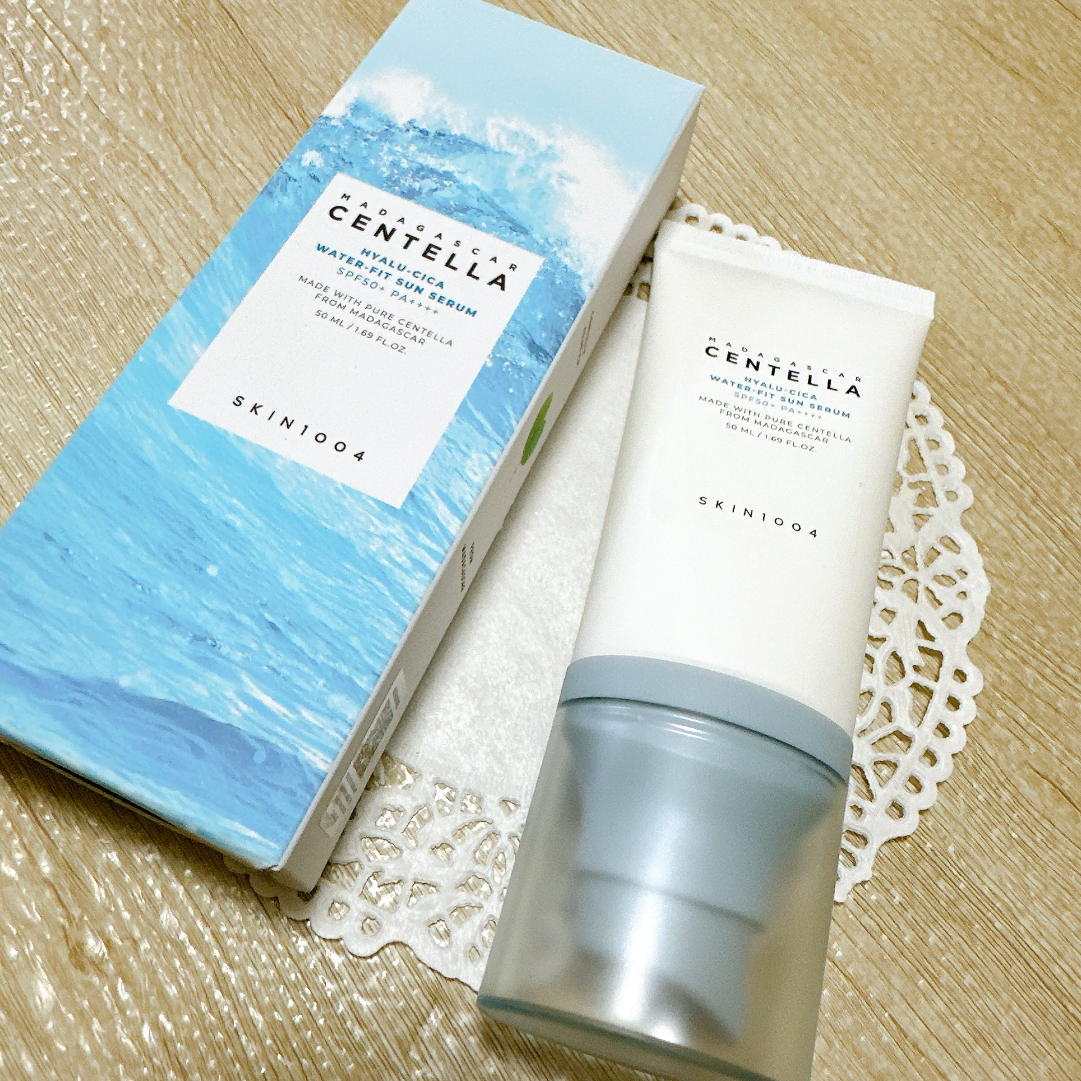 ヒアルーシカ ウォーターフィット サンセラム/SKIN1004/日焼け止めローションを使ったクチコミ（2枚目）