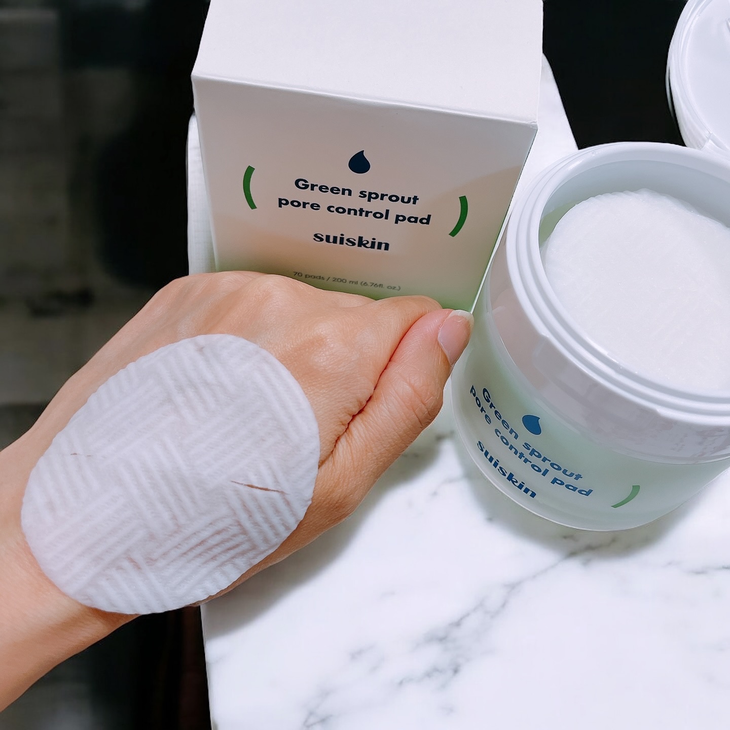 若芽ポアコントロール部分パック/suiskin/トナーパッドを使ったクチコミ（3枚目）