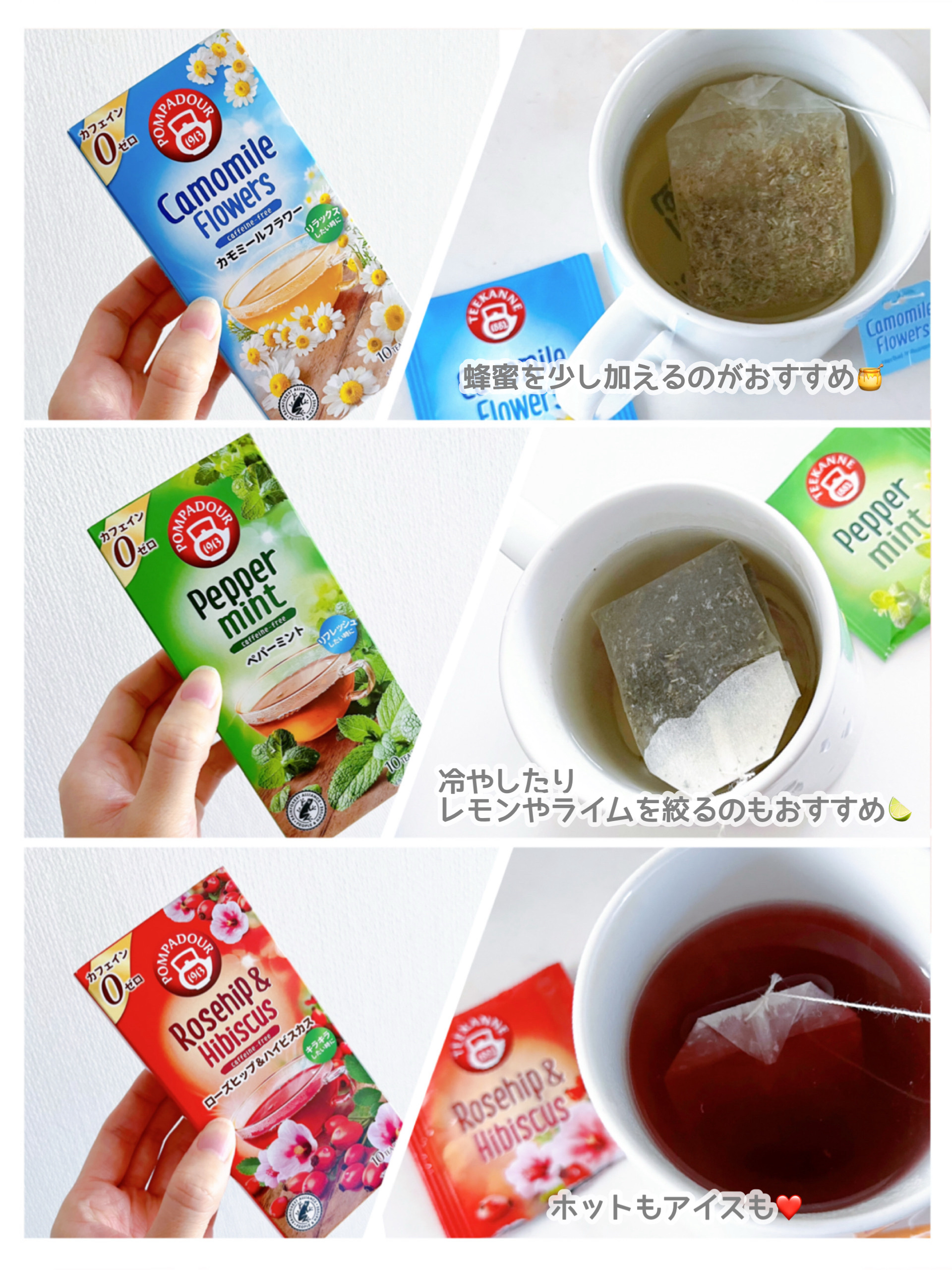 ポンパドール　ペパーミントハーブティー/日本緑茶センター/美容ドリンクを使ったクチコミ（1枚目）