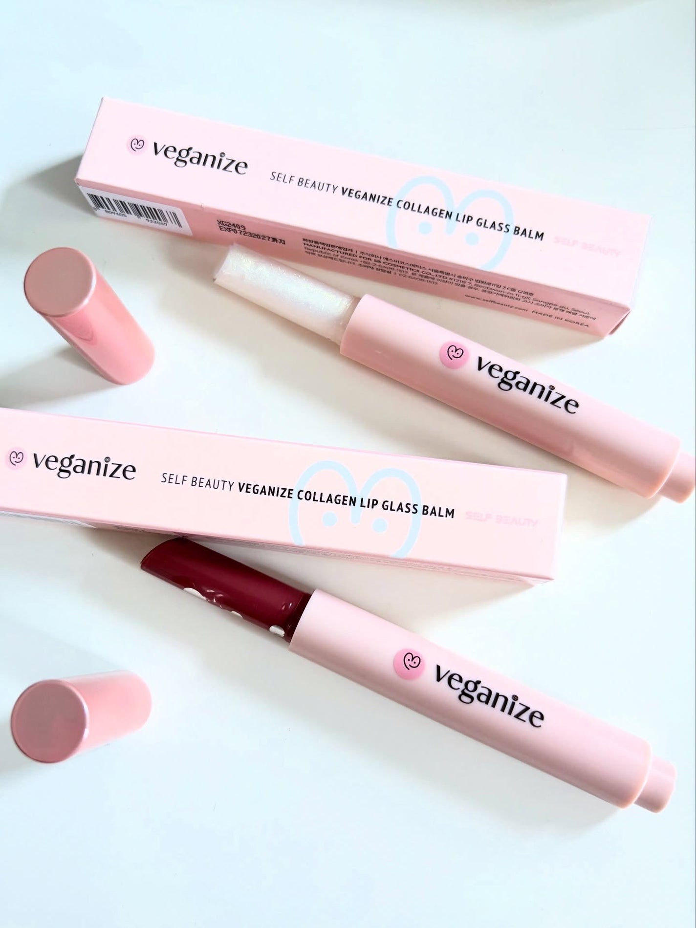 ブルフォロバ100 on LIPS 「ヴィーガナイズコラーゲンリップガラスバーム💕09🩷と10💛自然..」(1枚目)