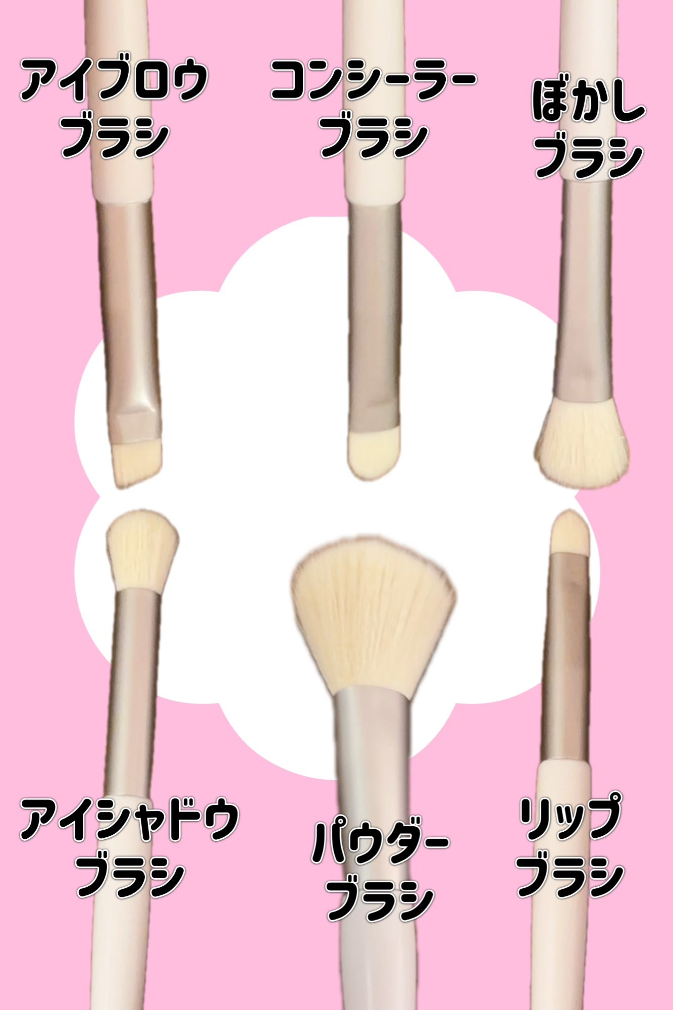 携帯用メイクブラシ/DAISO/メイクブラシを使ったクチコミ(2枚目)