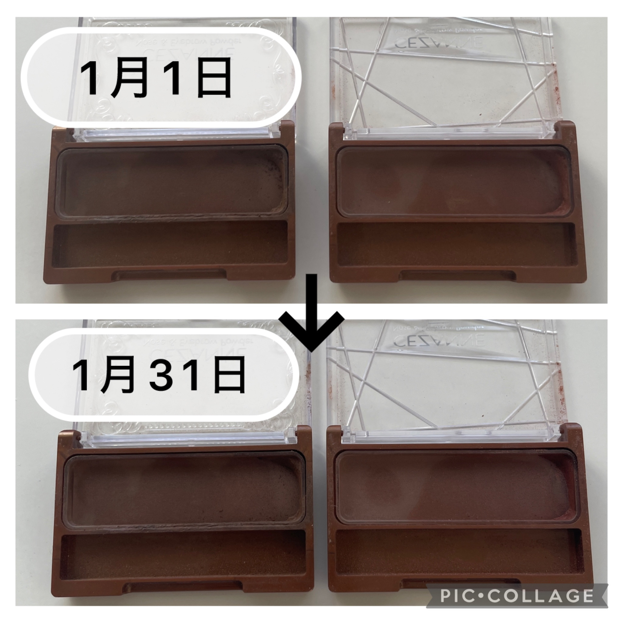 ノーズ＆アイブロウパウダー/CEZANNE/パウダーアイブロウを使ったクチコミ（2枚目）