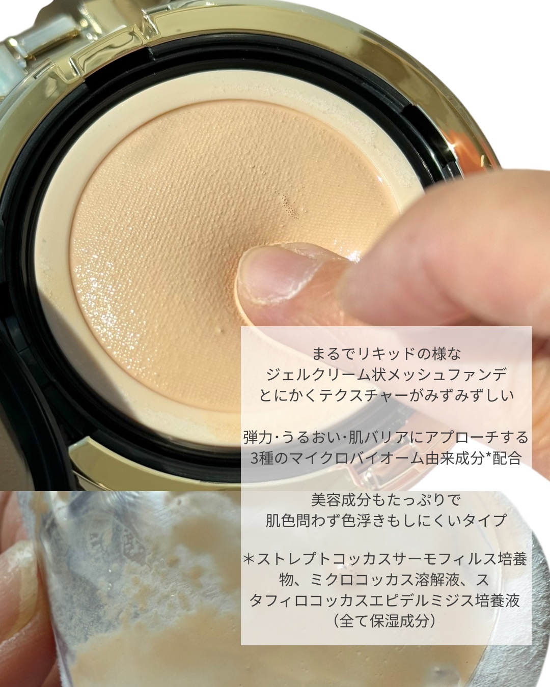 BIONIA メッシュスキンパクト/コラリッチ/クリーム・エマルジョンファンデーションを使ったクチコミ（3枚目）