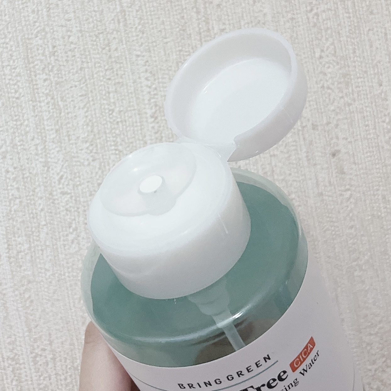 BRING GREEN ティーツリーシカセンシティブクレンジングウォーターのクチコミ「使い切りレビュー。すっきり落としてくれて好感あり。


【使った商品】
BRINGGREEN
.....」（2枚目）