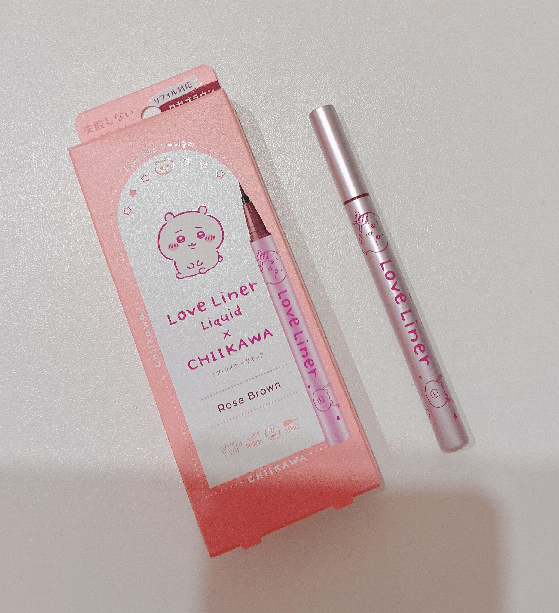 リキッドアイライナーR4 ロゼブラウン(ちいかわ ちいかわデザイン)【限定】/ラブ・ライナー/リキッドアイライナーを使ったクチコミ（1枚目）