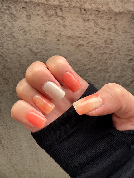 セミキュアジェルネイル(ハンド) ND-245 N Peachnia (summer oasis Collection)/ohora/ネイルシールの画像